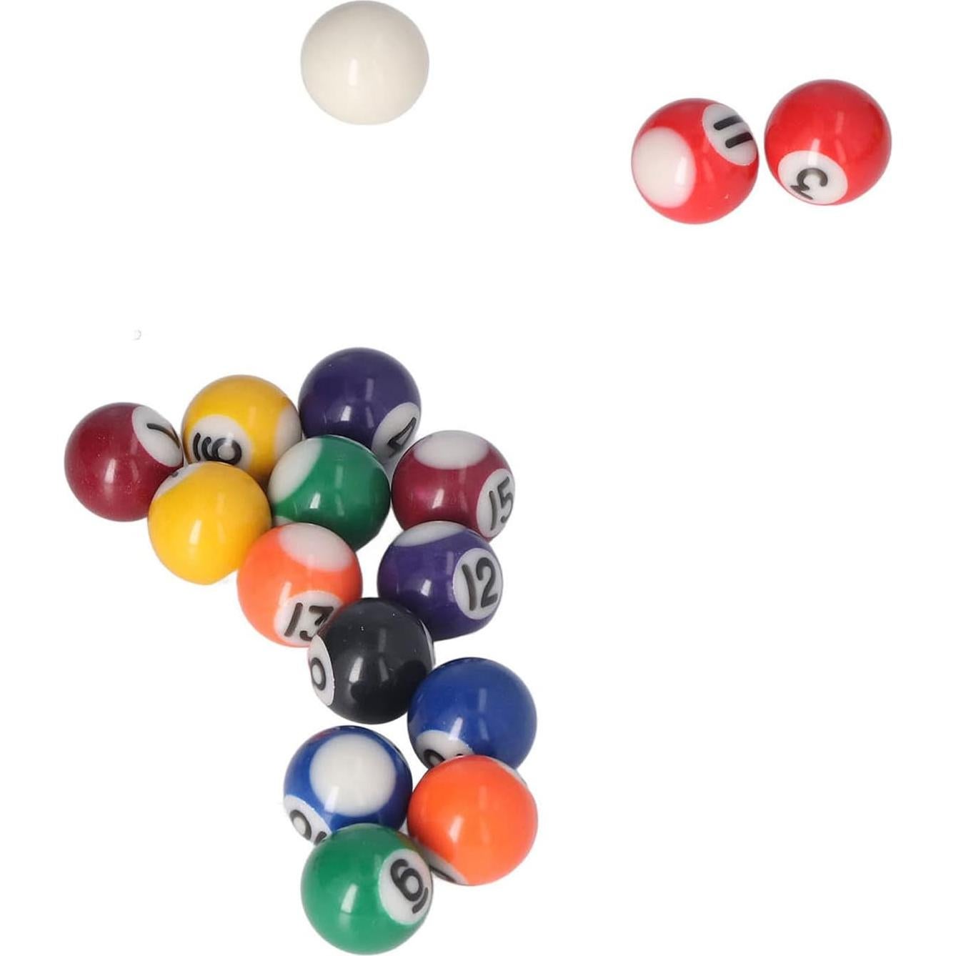 Conjunto de 16 Mini Bolas de Billar Tnfeeon de Resina 25mm