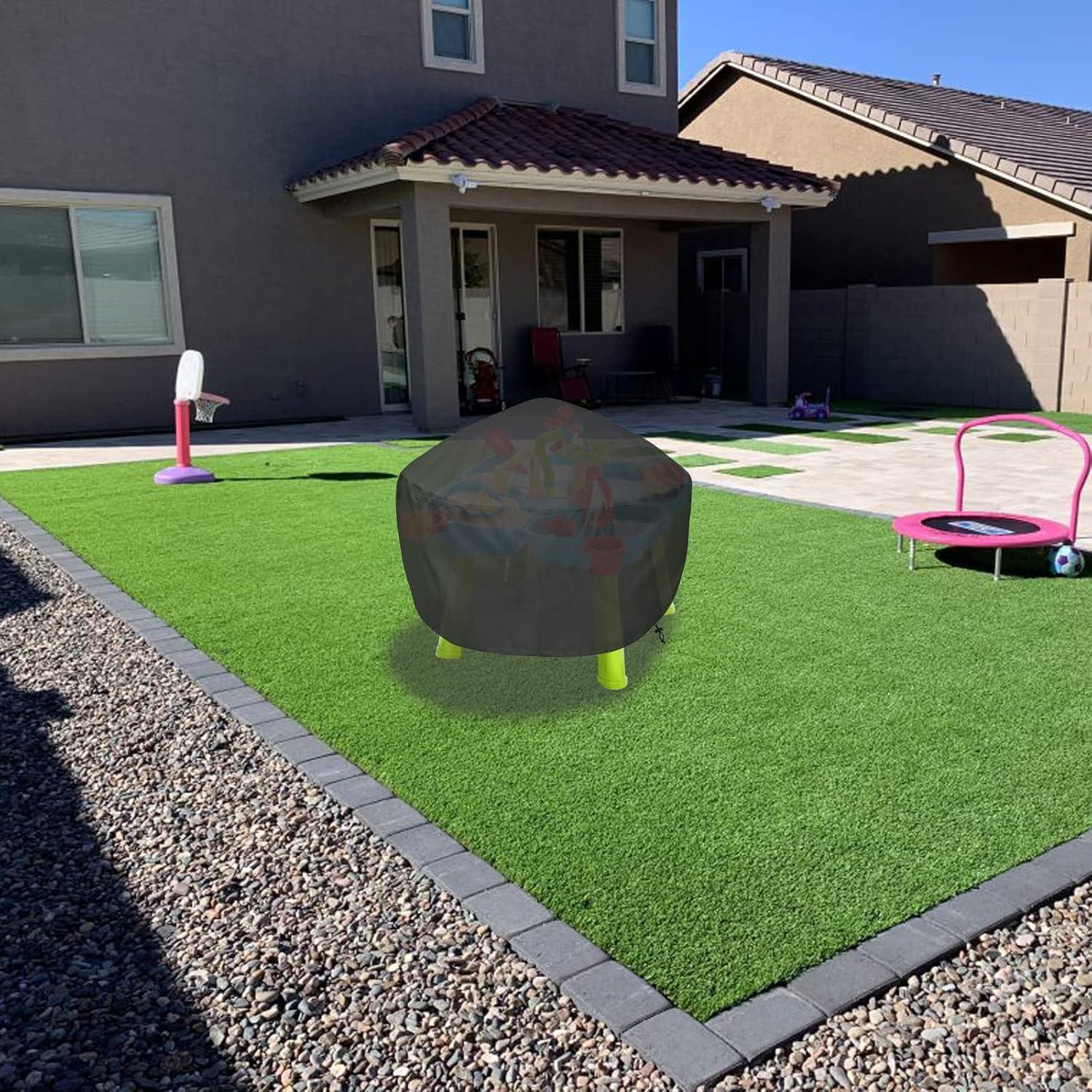 Cubierta de Mesa de Agua para Niños Aacabo 87x87x45 cm Negra