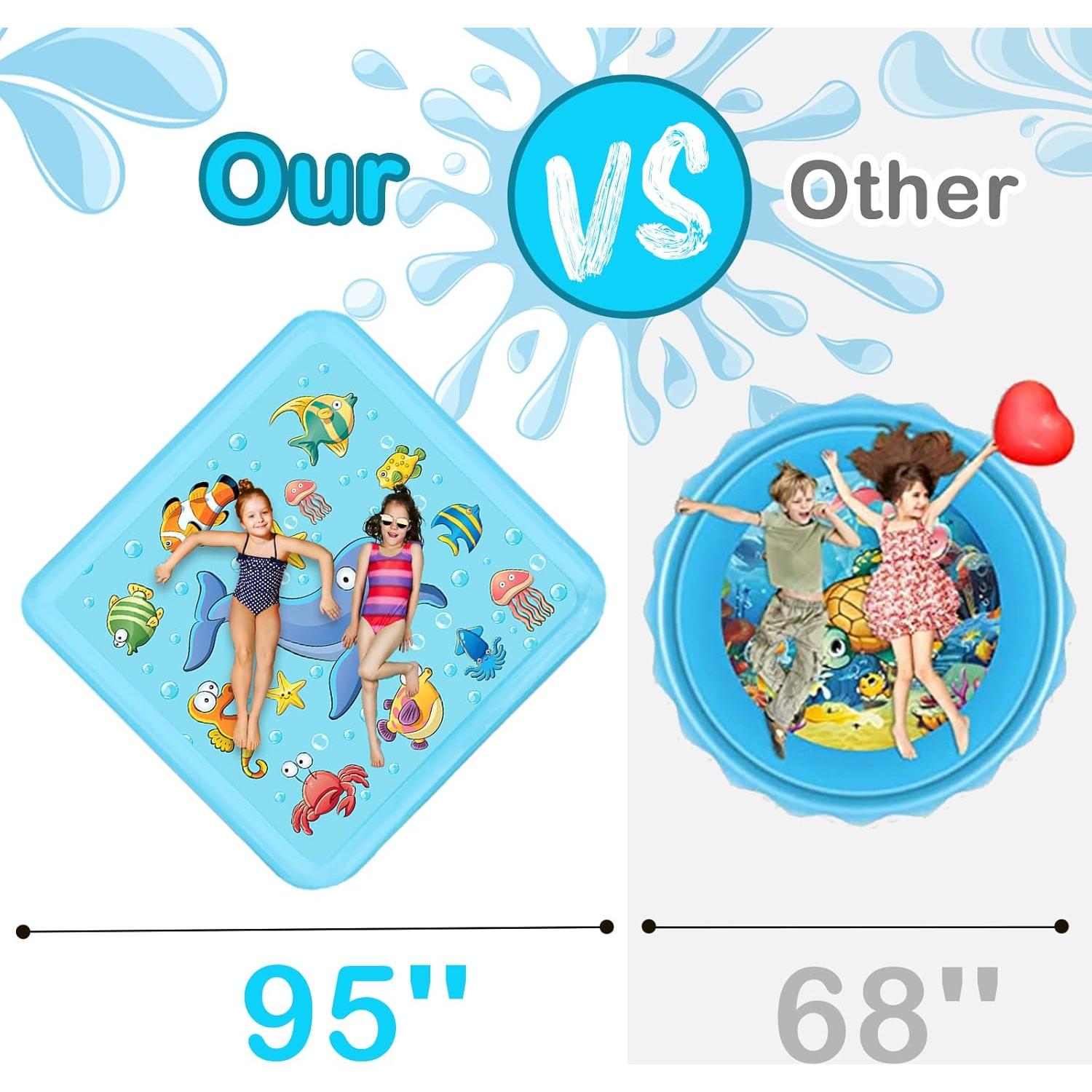 Growsland Tapete Splash para Niños 67" - Juguete de Agua Inflable