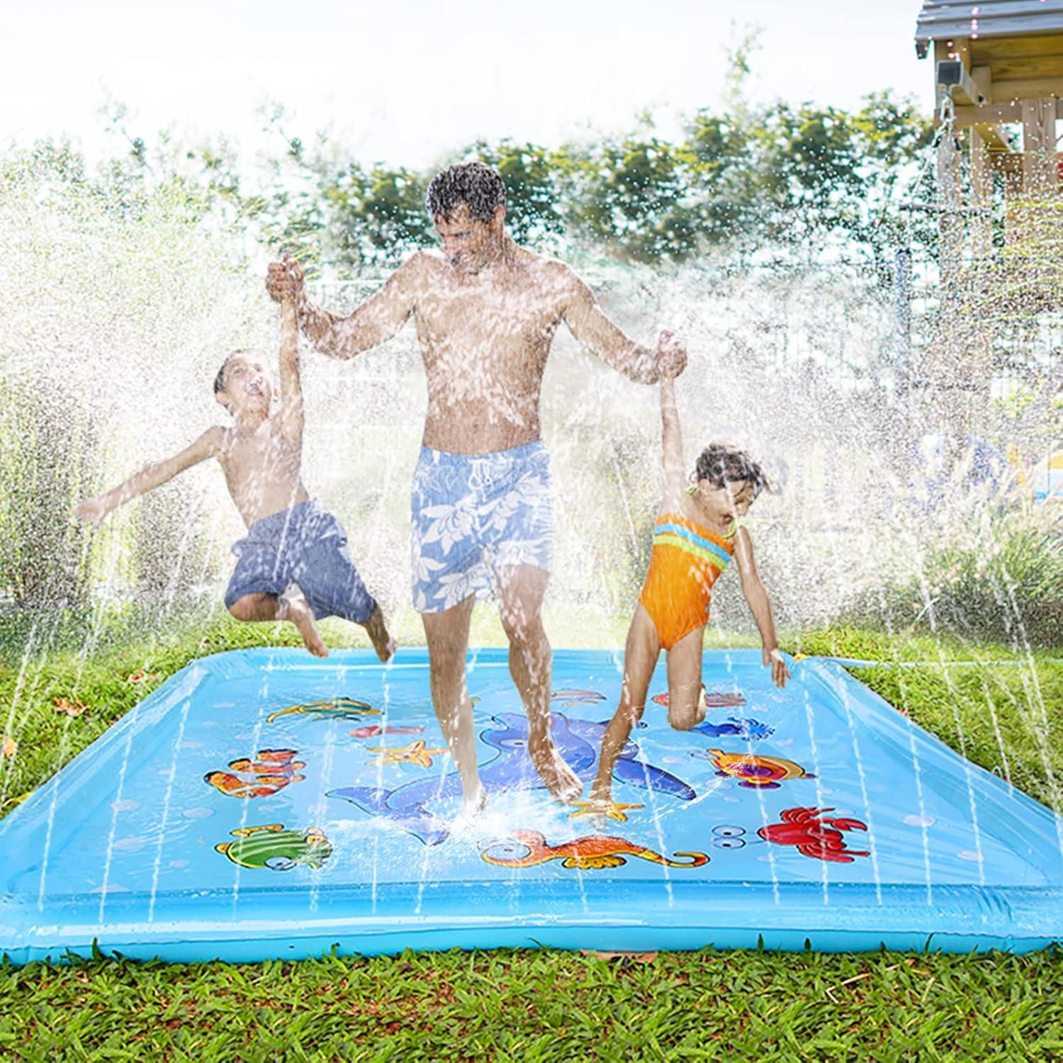 Growsland Tapete Splash para Niños 67" - Juguete de Agua Inflable