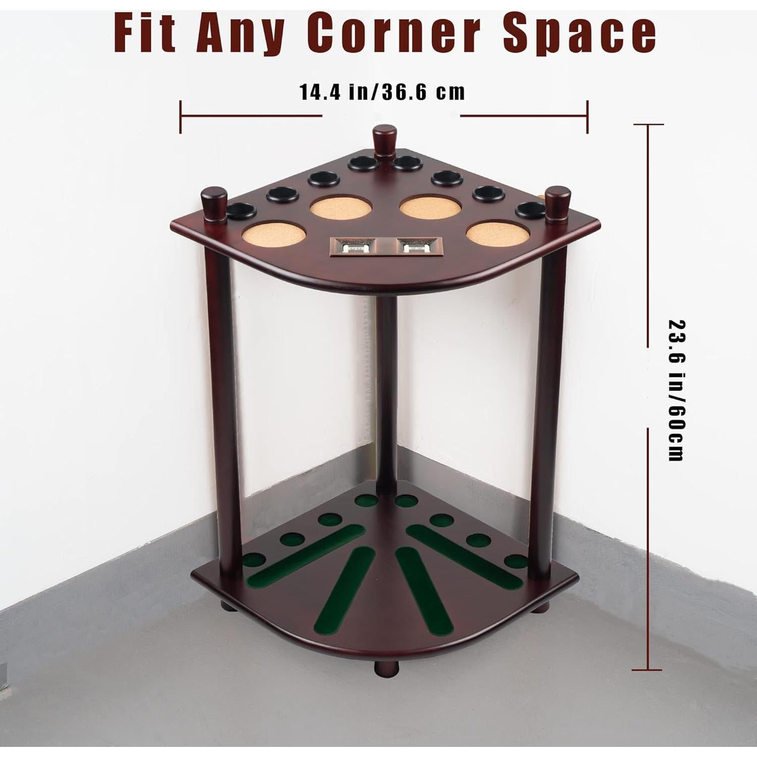 Soporte de palo de billar Billmart de madera maciza caoba