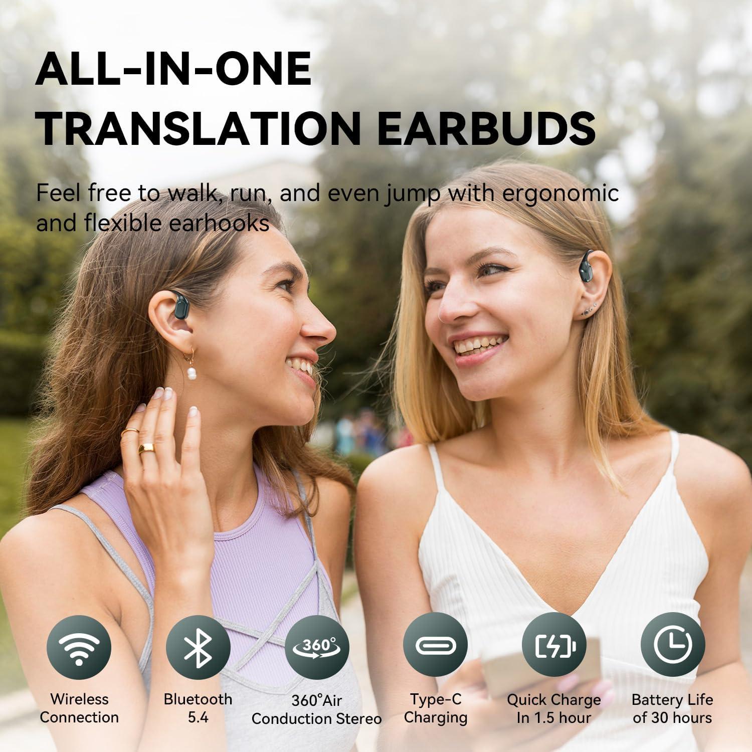 Auriculares de Traducción AI Dasheng T20 Bluetooth 5.4 144 Idiomas