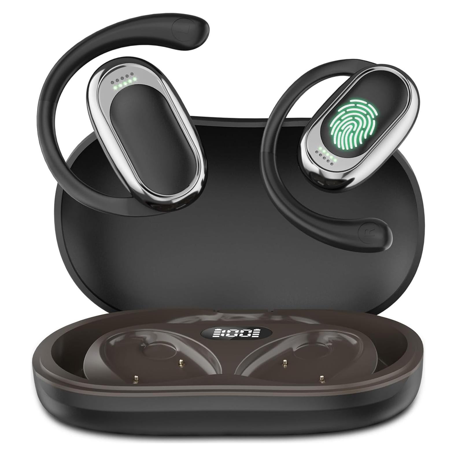 AI Translation Earbuds Real Time, 144 Languages Translator Earbuds Device, 5-in-1 Translation Music Calls Transcription AI Assistant Translation Earbuds Travel Business Learning (Black)