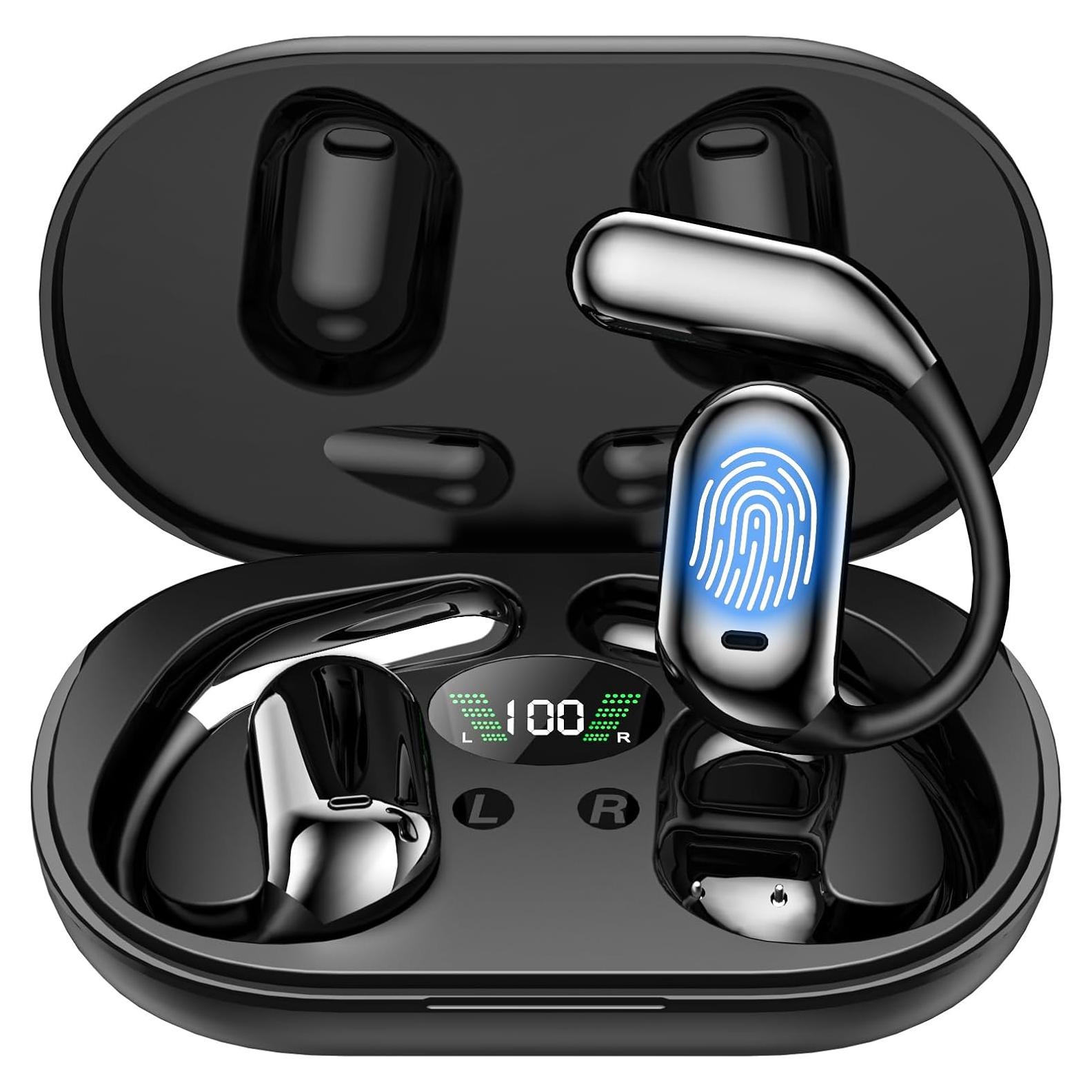 AI Language Translator Earbuds:3-in-1 Translator Earbuds with 150 Languages ​​Real-time Translation and 10 Languages ​​Offline Translation,HiFi,Suitable for Travel Study and Business(Black)