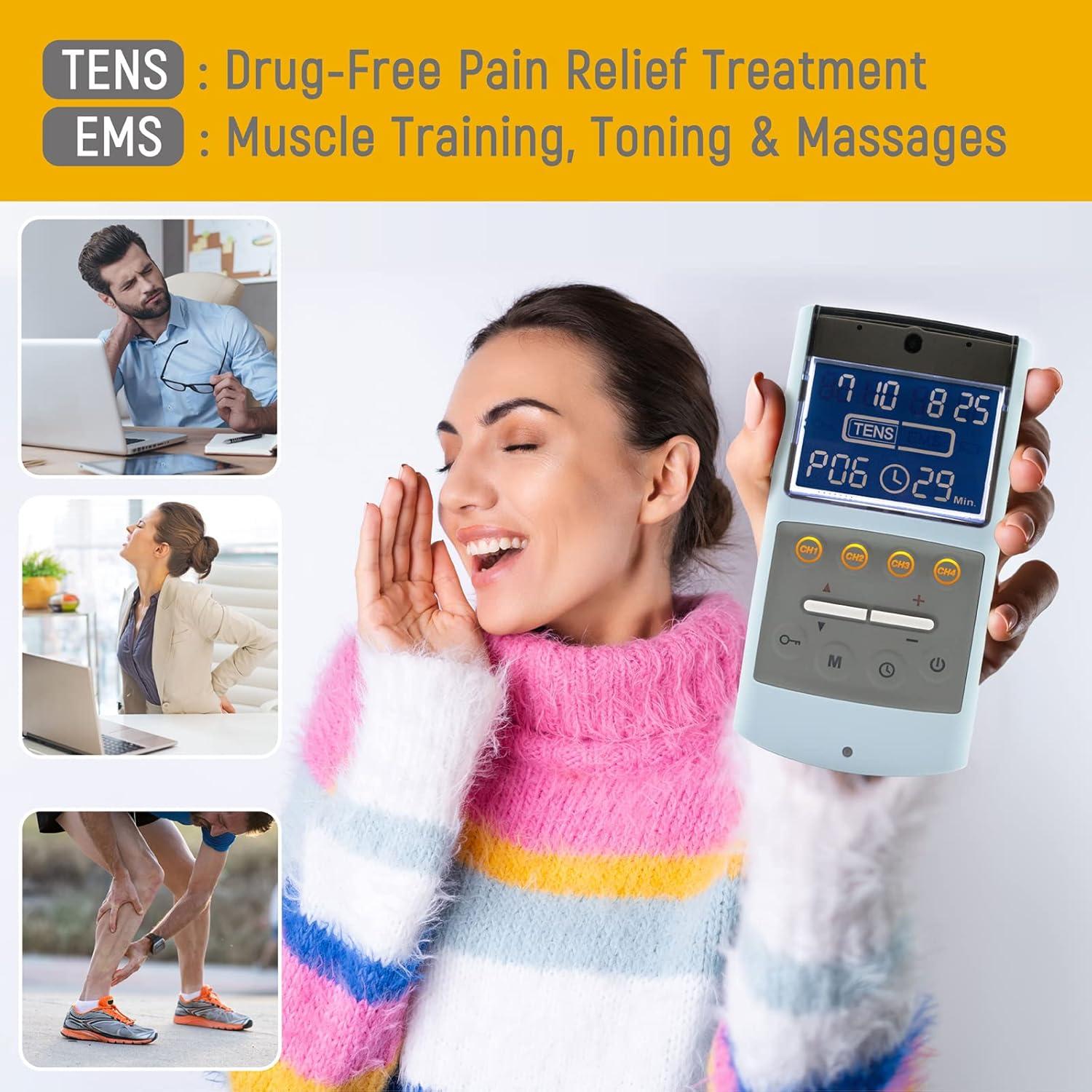 iStim Estimulador Muscular EV-906 TENS EMS Alivio Dolor