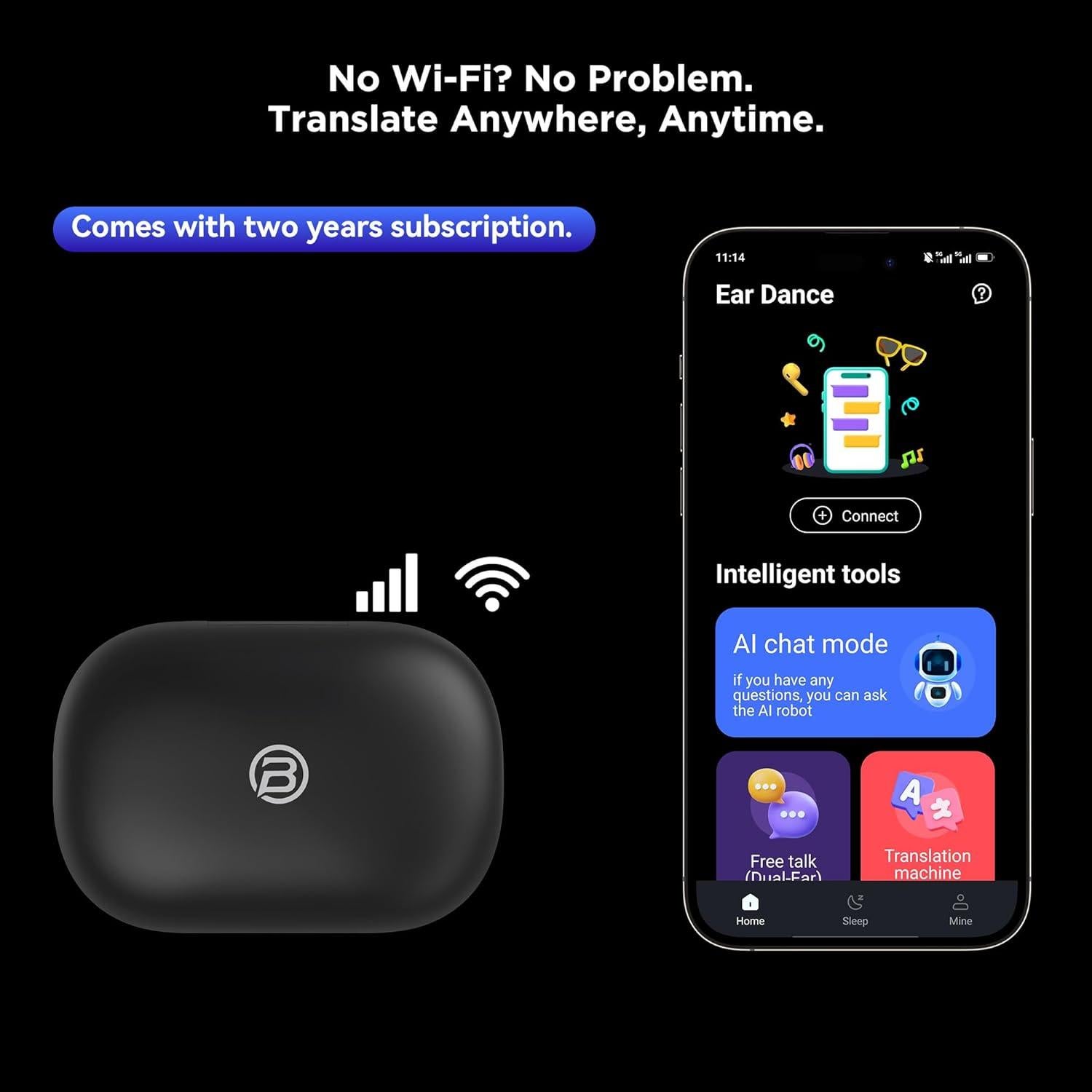 Open Ear Headphones Wireless Earbuds,5.4 Bluetooth Headphones, IPX5 Waterproof Ear Buds for Running Workout Cycling Gift(Black)