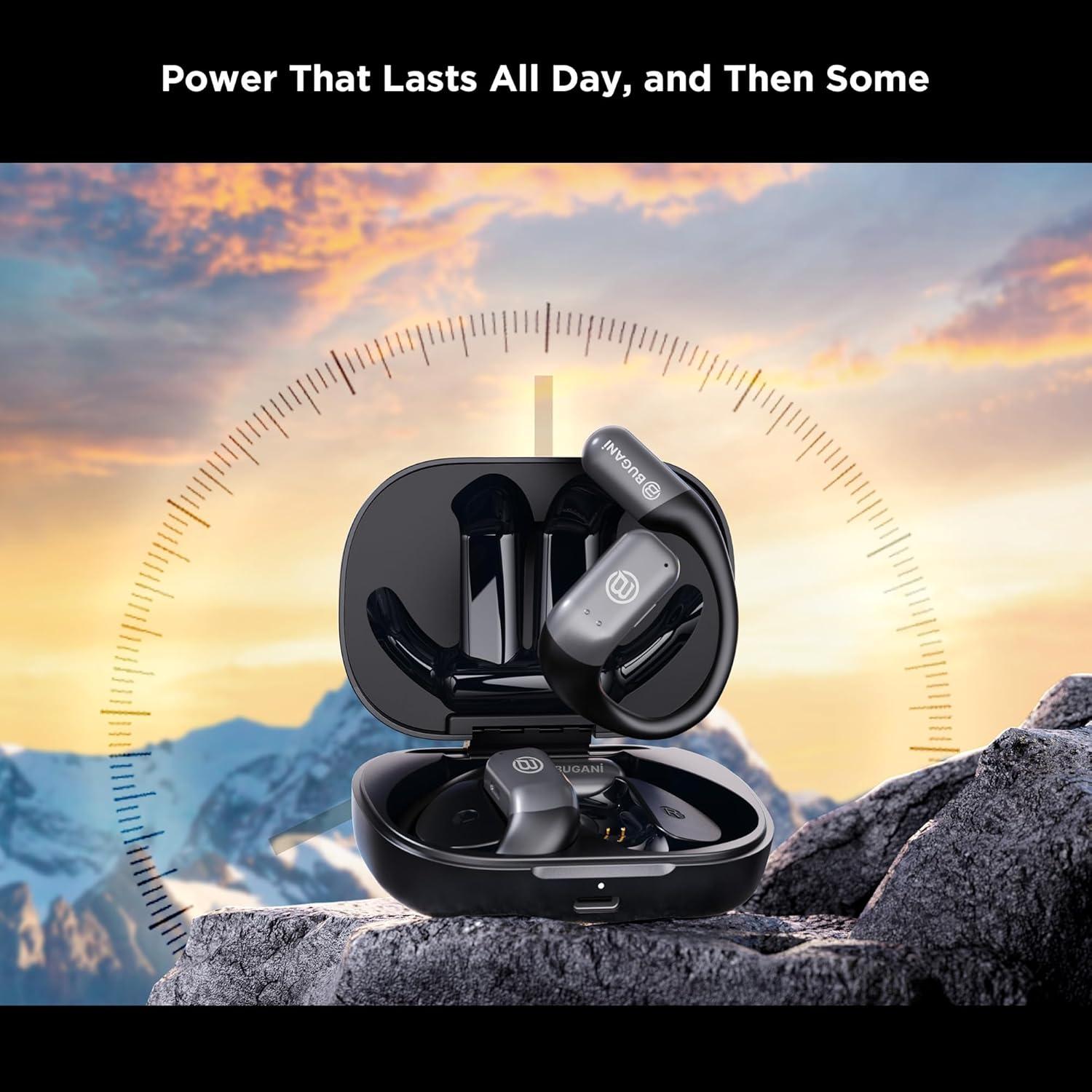 Open Ear Headphones Wireless Earbuds,5.4 Bluetooth Headphones, IPX5 Waterproof Ear Buds for Running Workout Cycling Gift(Black)