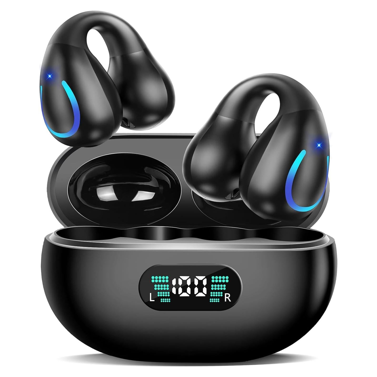 AI Language Translation Earbuds, Clip on Earbuds Wireless Headphones Real-Time Translator for 144 Languages & Accents Headphones Translator Ideal for Travel Business Learning Translation Device