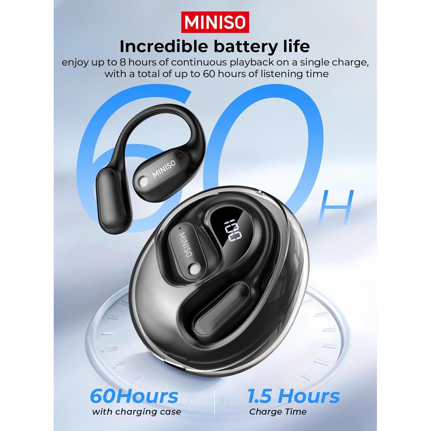 Auriculares Traductores MINISO MS190, Bluetooth 6.0, 135 Idiomas