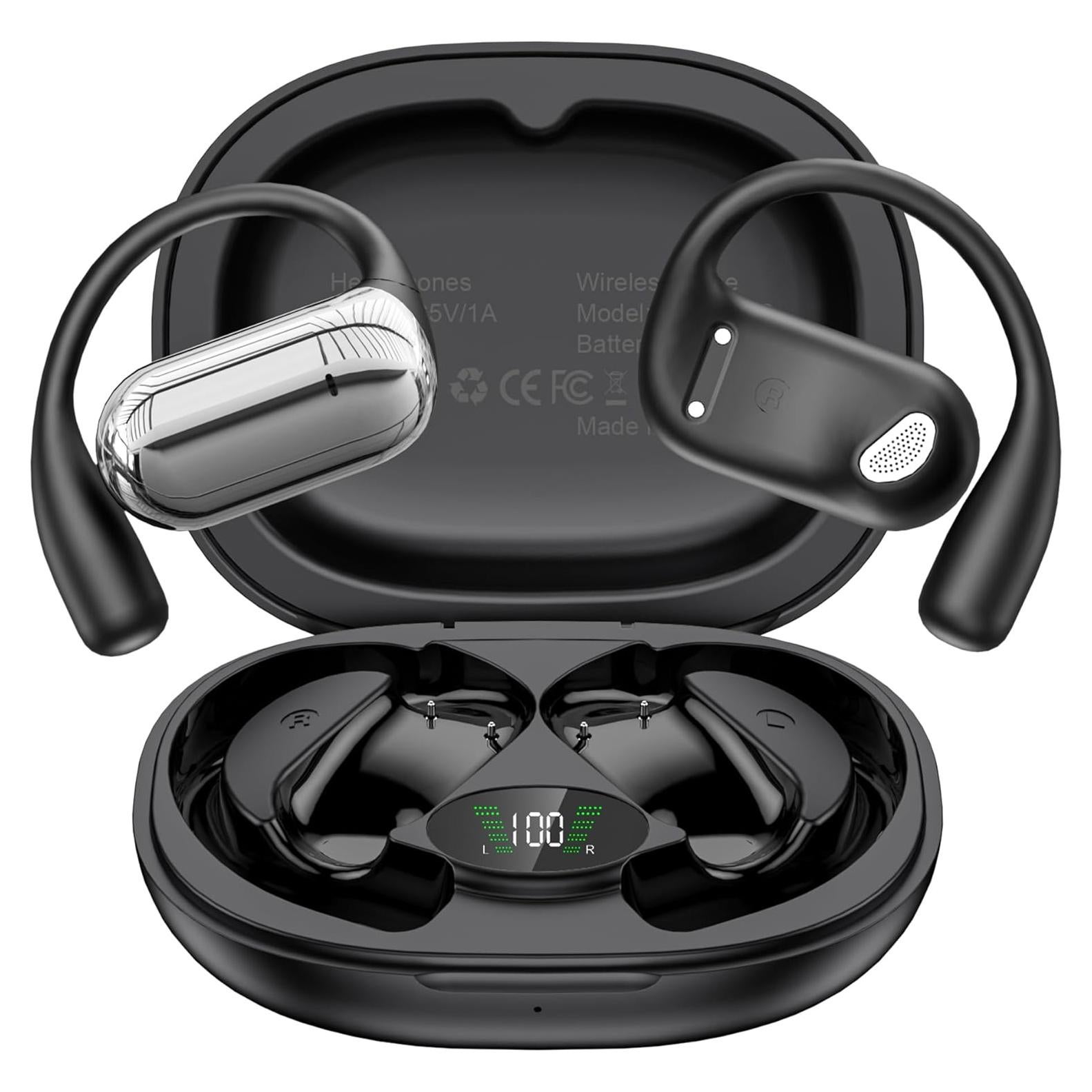 AI Language Translator Earbuds,OWS 3 in 1 Translation Earbuds Real Time 150 Languages& Accents&10 Language Offline Pack,Black