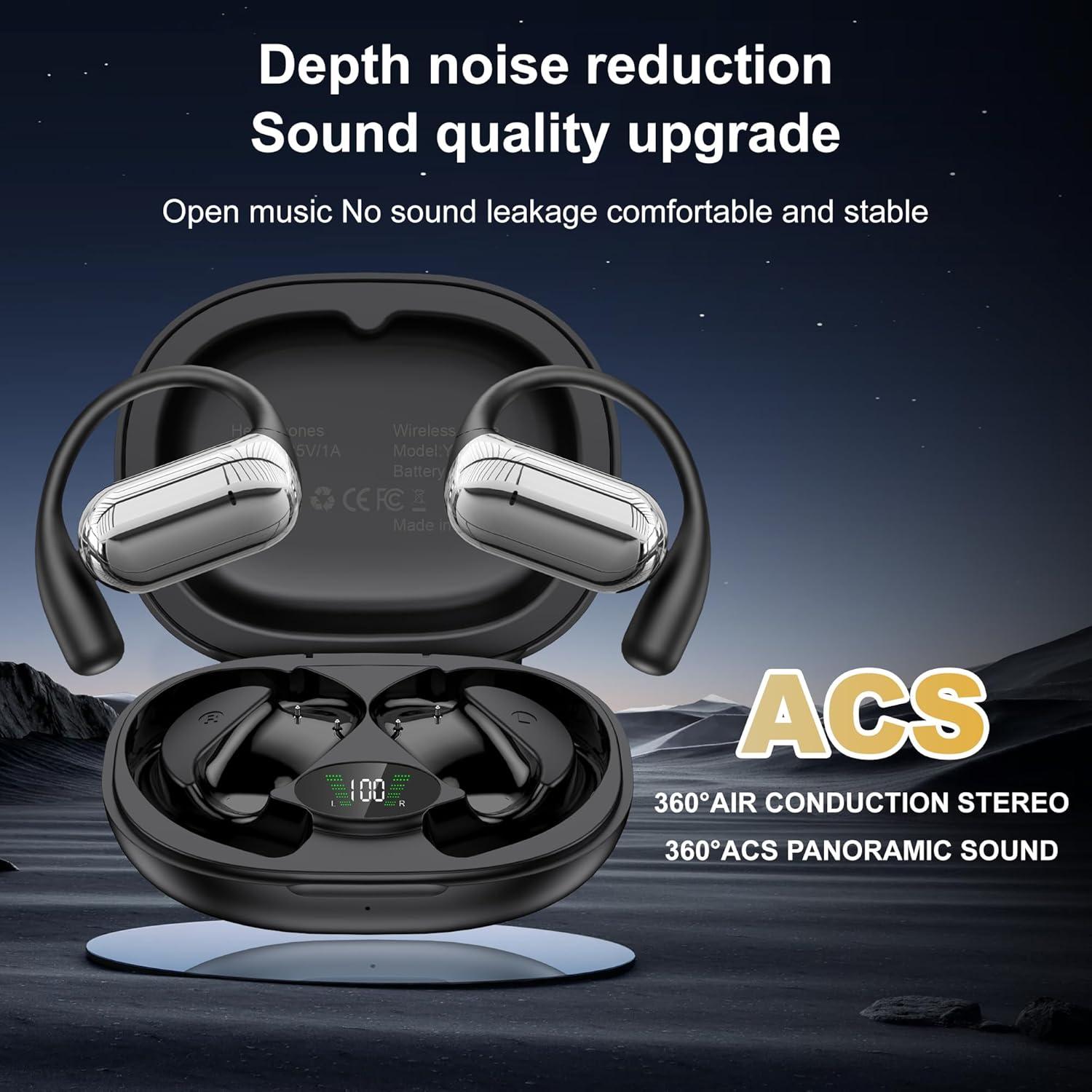 AI Language Translator Earbuds,OWS 3 in 1 Translation Earbuds Real Time 150 Languages& Accents&10 Language Offline Pack,Black