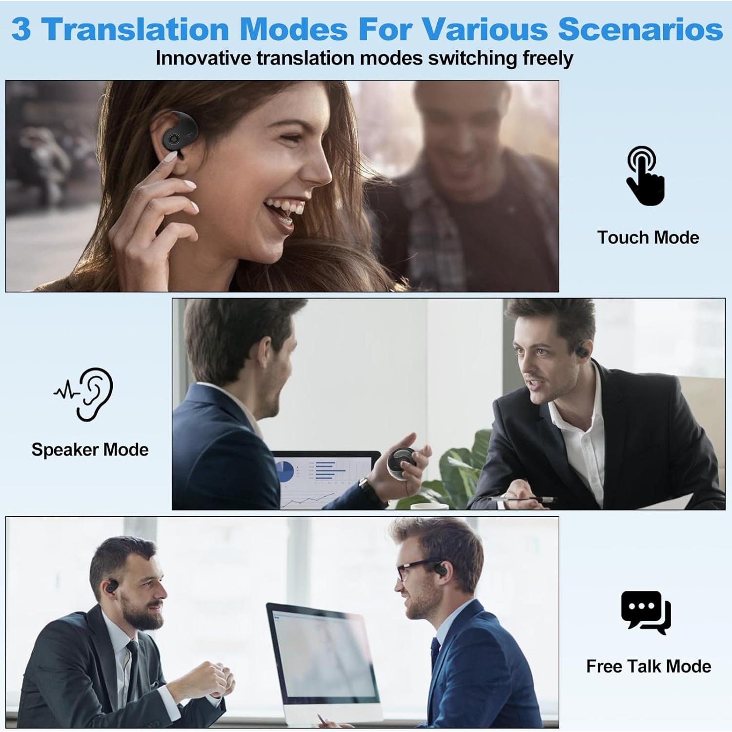 Auriculares Traductores de Idiomas exsulity - Traducción 144 Idiomas