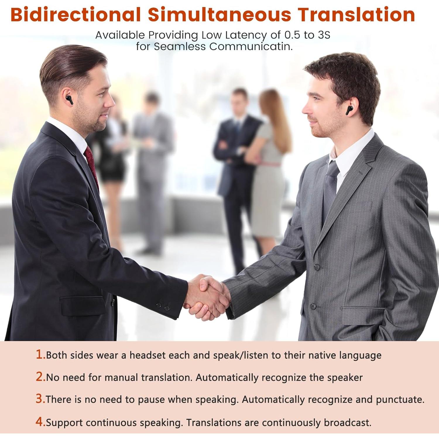 Auriculares de Traducción Fyzuf Inalámbricos 150 Idiomas HD