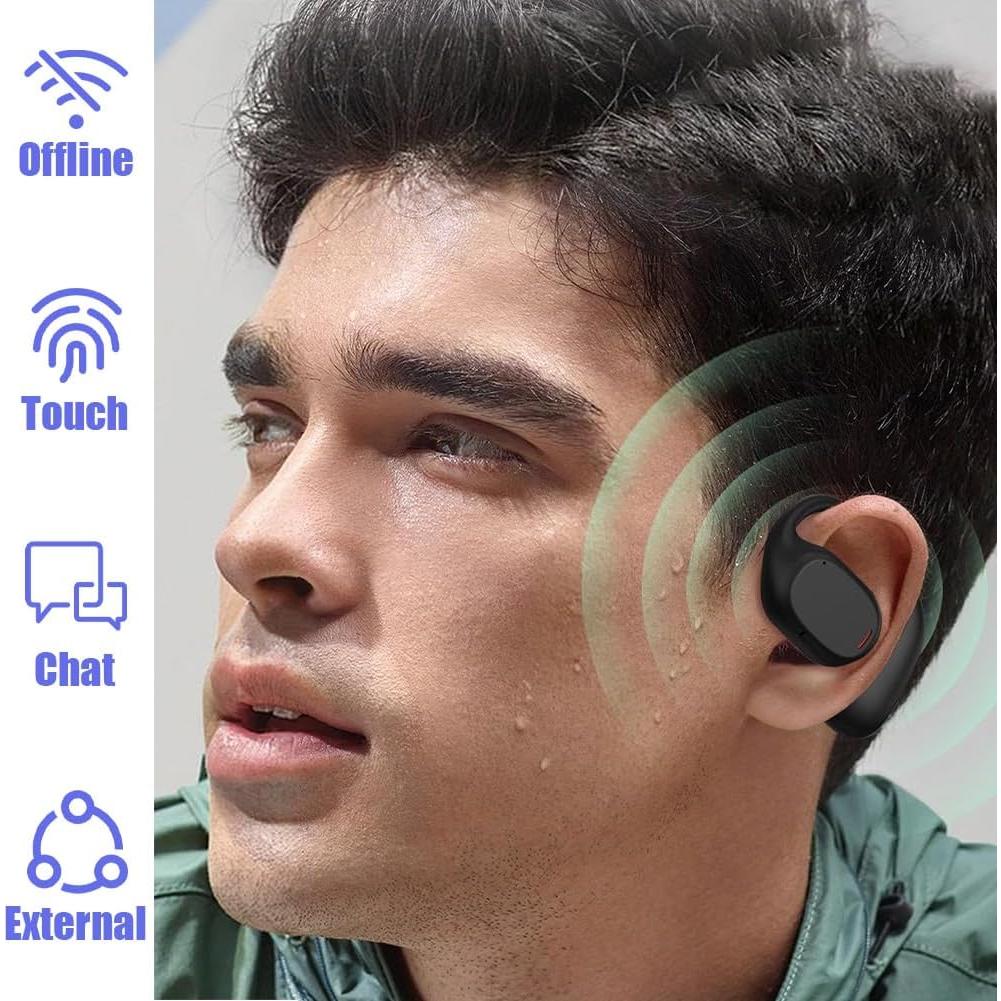 Auriculares Traductores Tiiyee 144 Idiomas HiFi Estéreo Negro