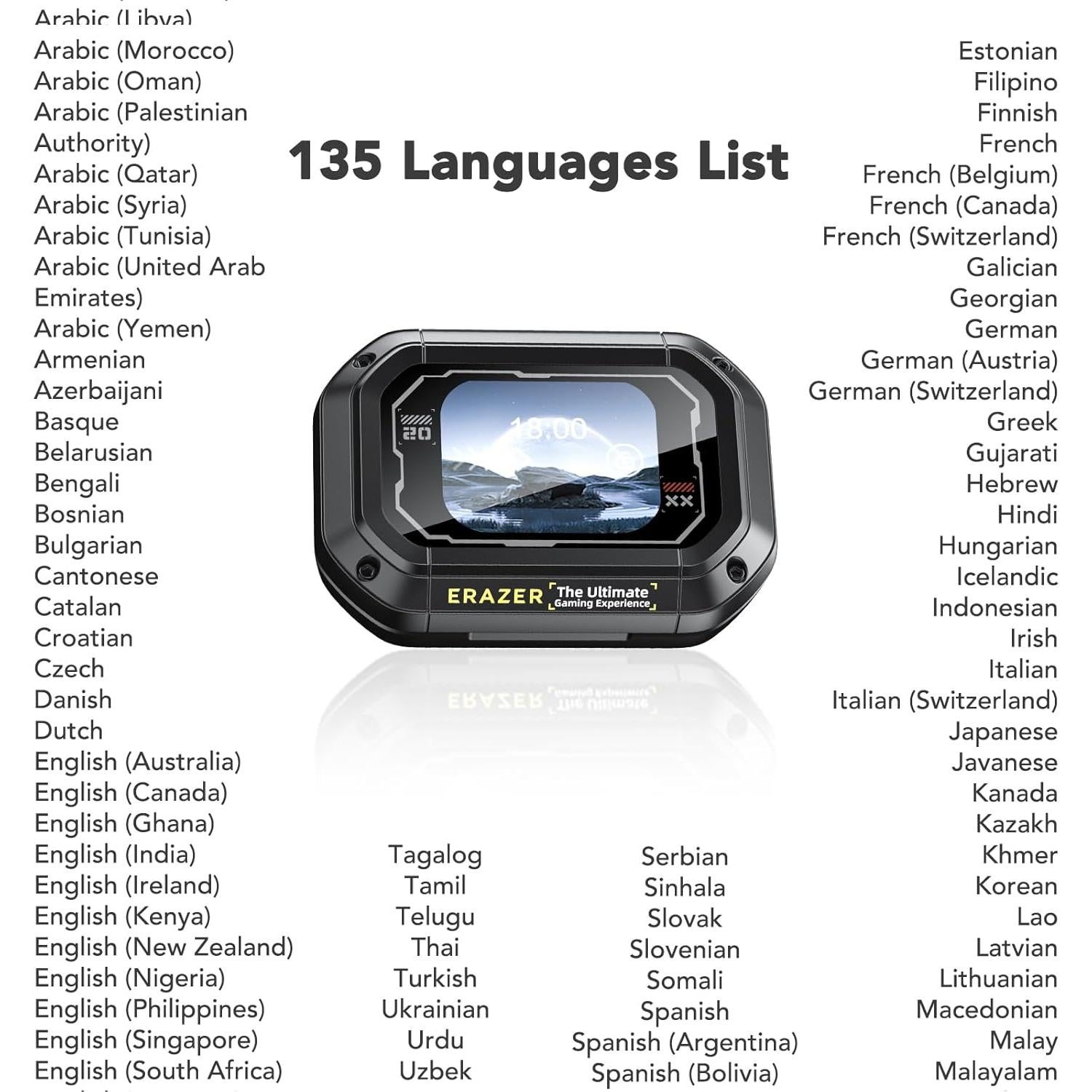 Auriculares Traductores ERAZER XP6 Bluetooth AI 135 Idiomas