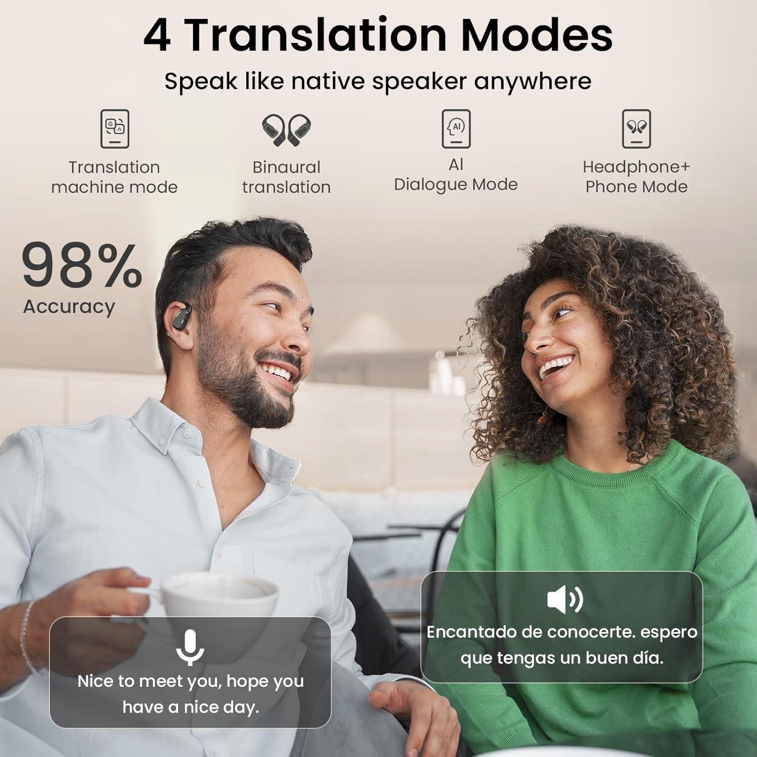 Auriculares Traductores ERAZER XP6 Bluetooth AI 135 Idiomas