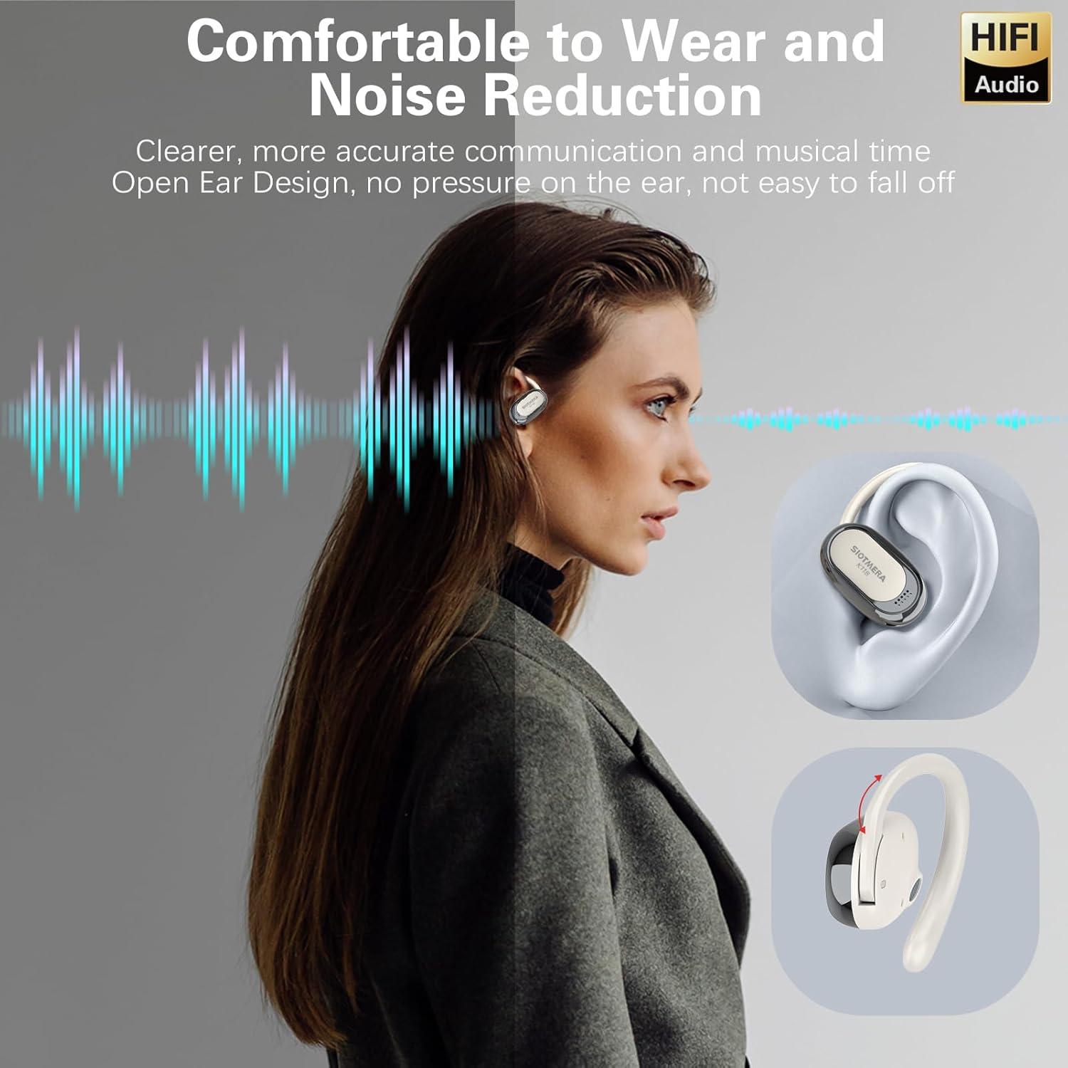 SIOTMERA Real Time Translation Earbuds K118, AI Language Translator Earbuds, 144 Languages 3-in-1 Adjustable Bluetooth Translation Earbuds, Offline Support, APP for iOS & Android, Black