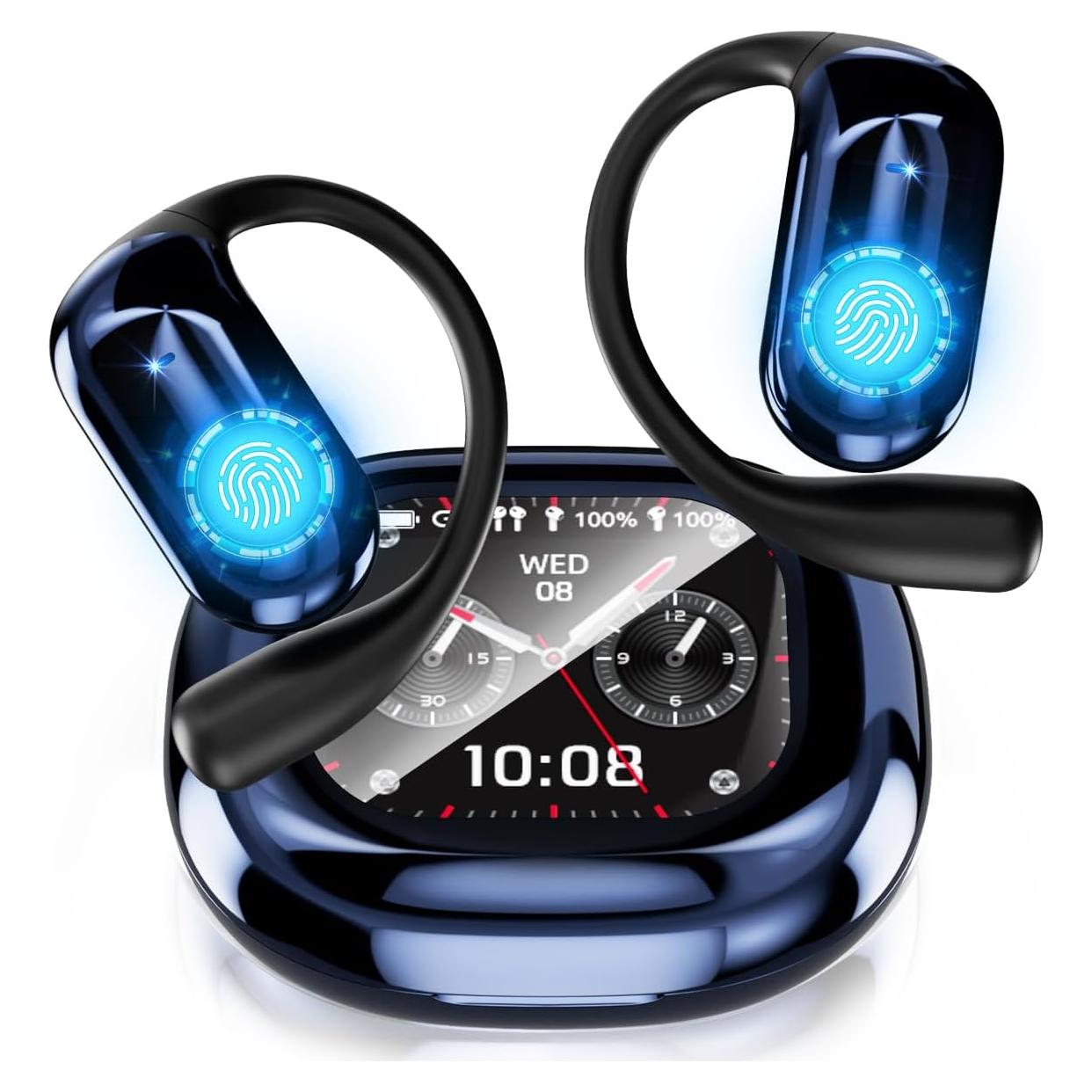 Auriculares de Traducción AI Gyreuni Q6S-PRO Azul LCD Bluetooth