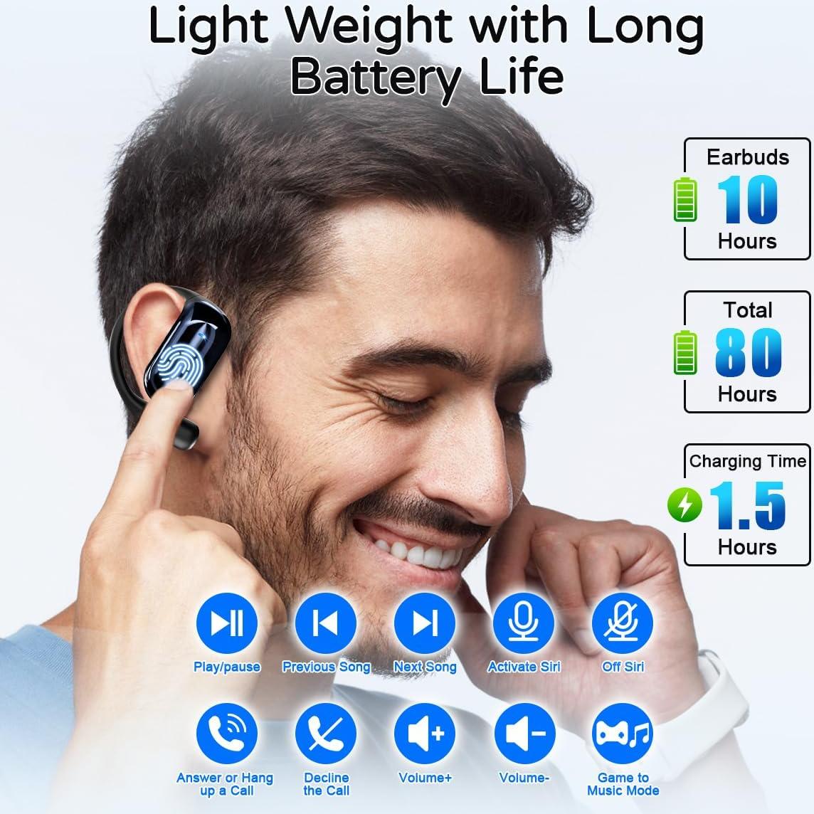 Auriculares de Traducción AI Gyreuni Q6S-PRO Azul LCD Bluetooth