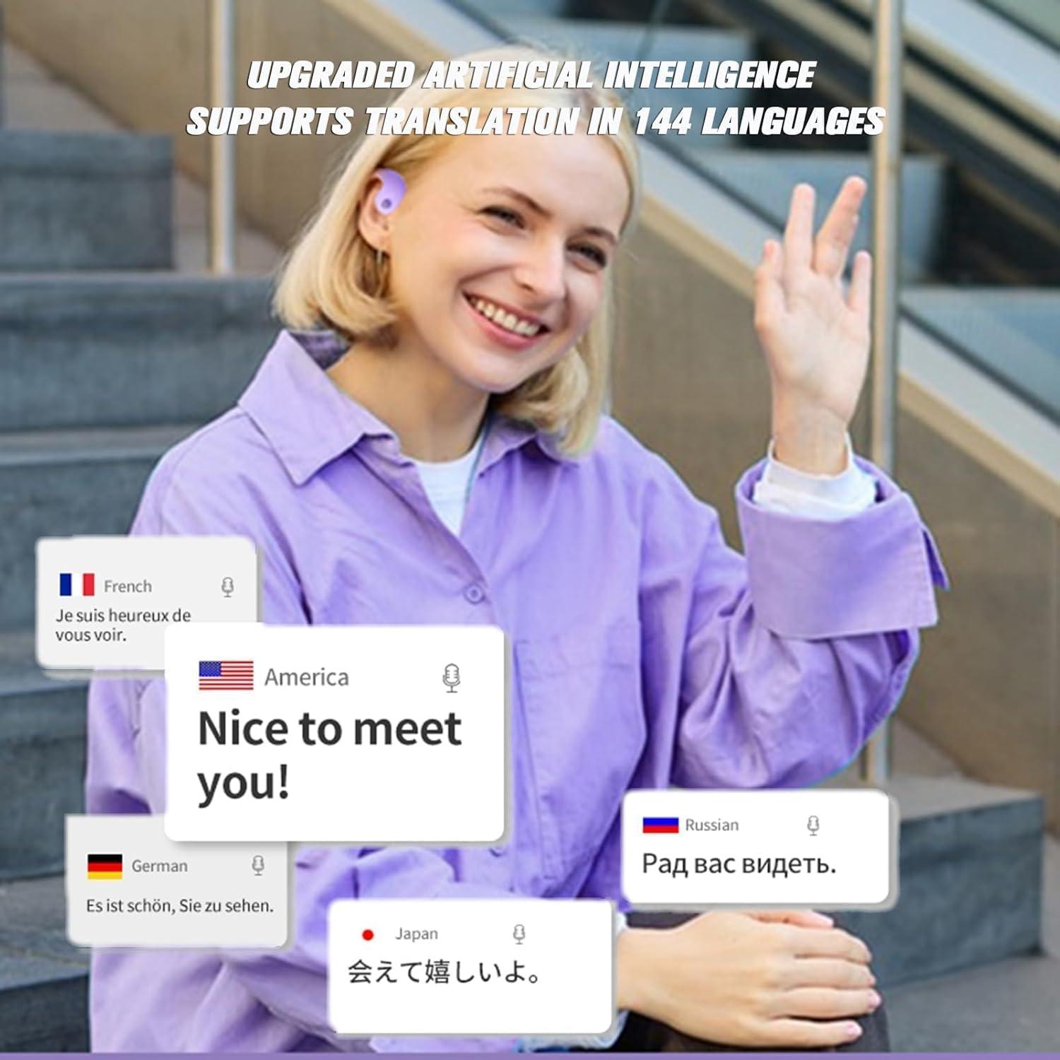 Auriculares Traductores AI x28A Inalámbricos 144 Idiomas