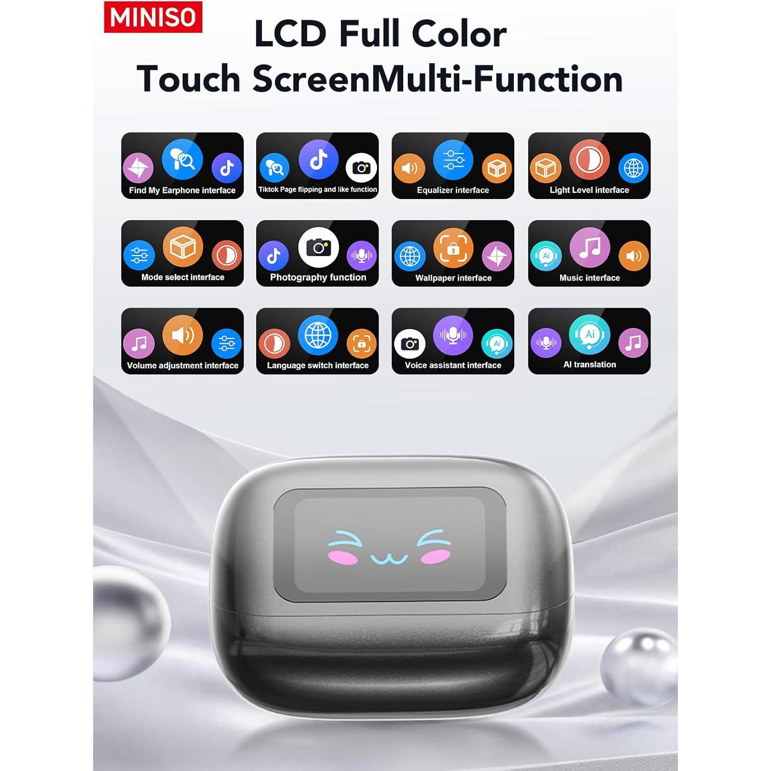 Auriculares de Traducción AI MINISO MS199, Bluetooth 6.0, 60h