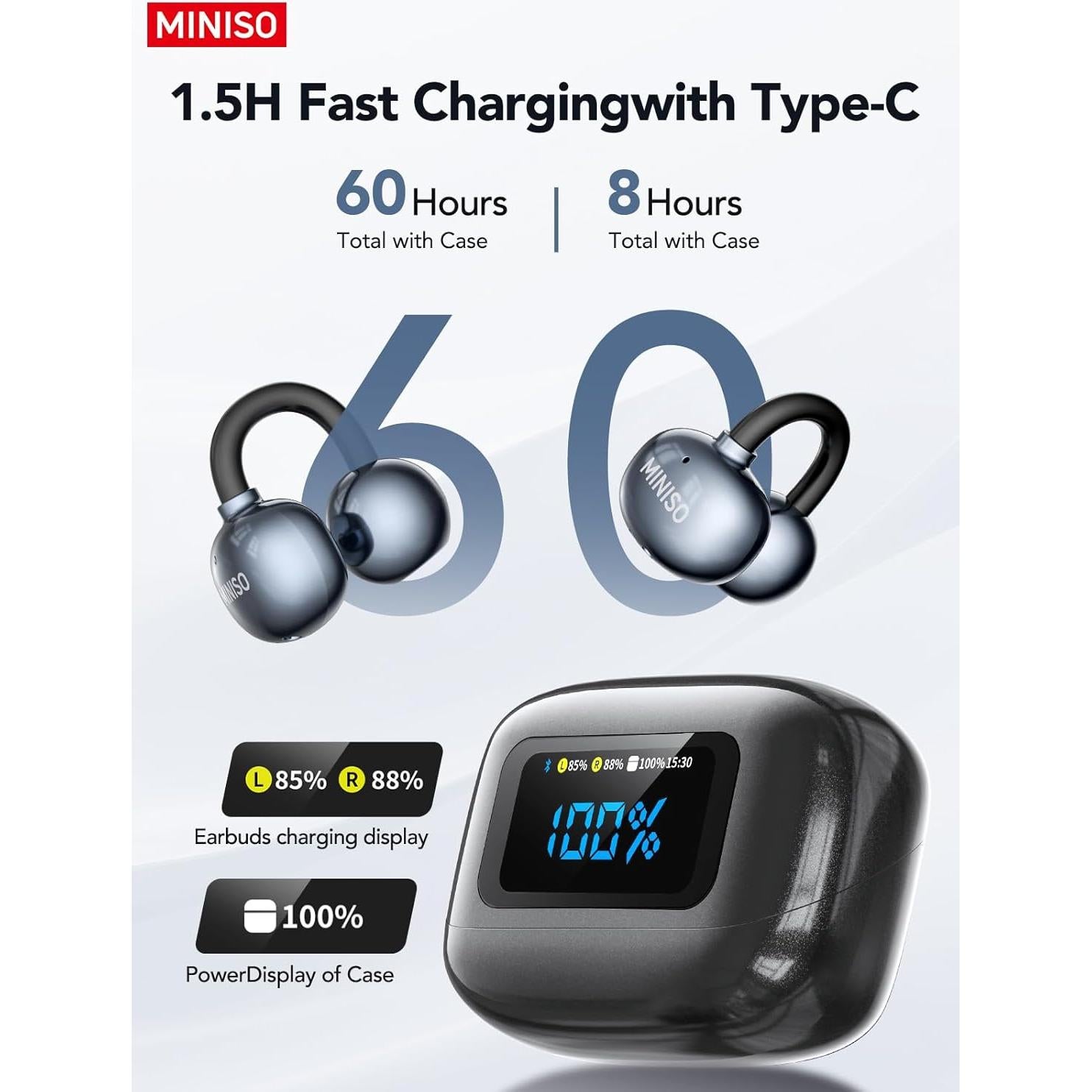 Auriculares de Traducción AI MINISO MS199, Bluetooth 6.0, 60h