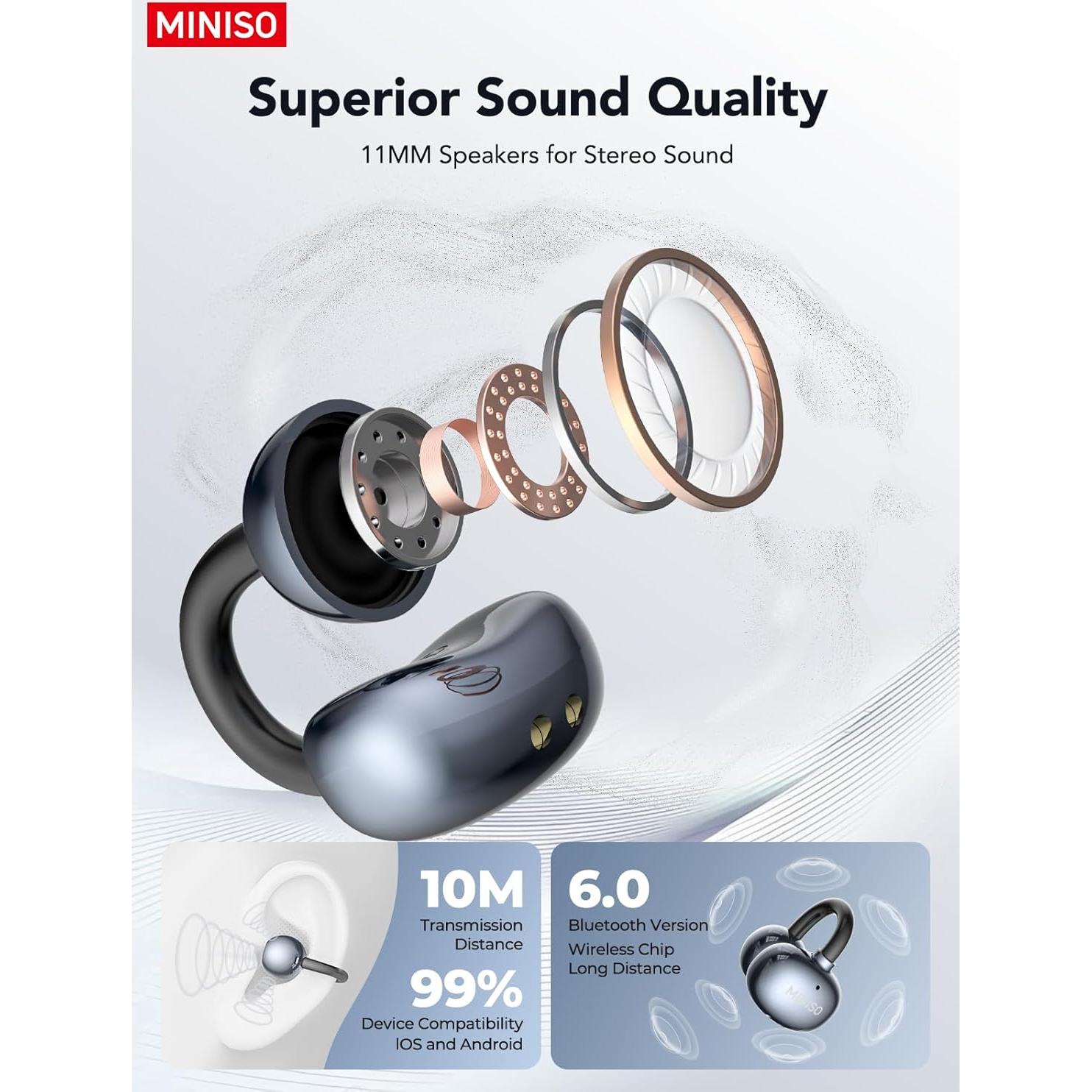 Auriculares de Traducción AI MINISO MS199, Bluetooth 6.0, 60h