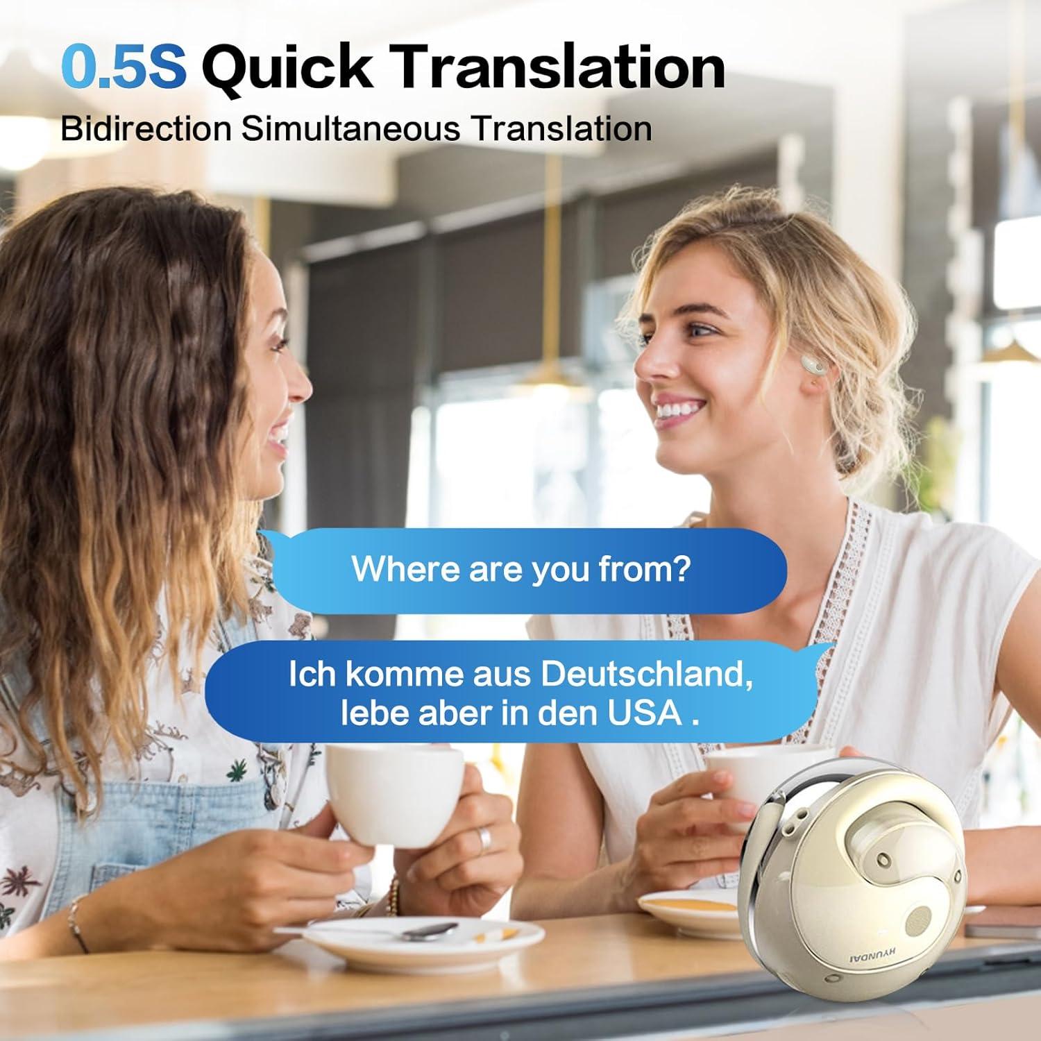 Auriculares Traductores Inalámbricos Hy-T26 Pro - 75 Idiomas