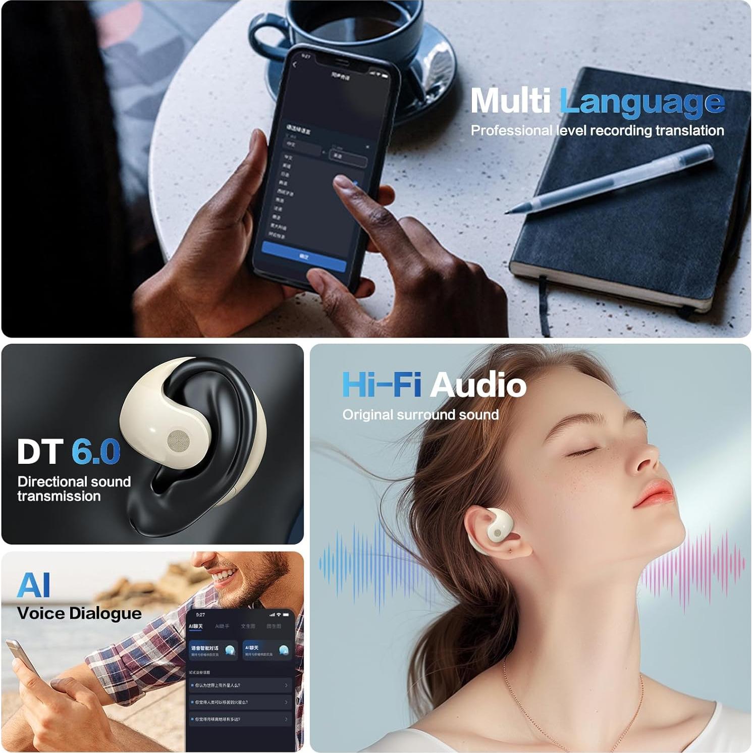 Auriculares Traductores Inalámbricos Hy-T26 Pro - 75 Idiomas