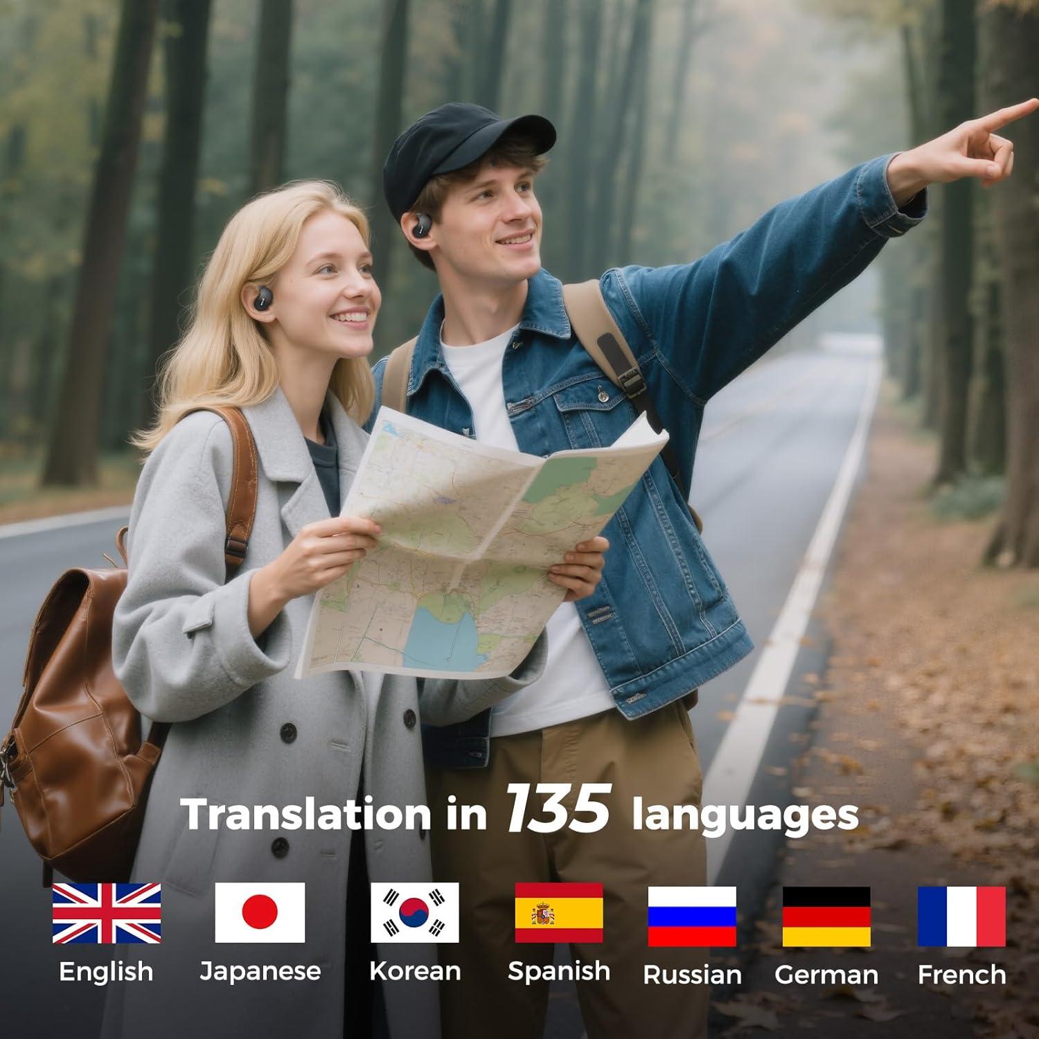 Auriculares de Traducción Inalámbricos MINISO X15 PRO 135 Idiomas