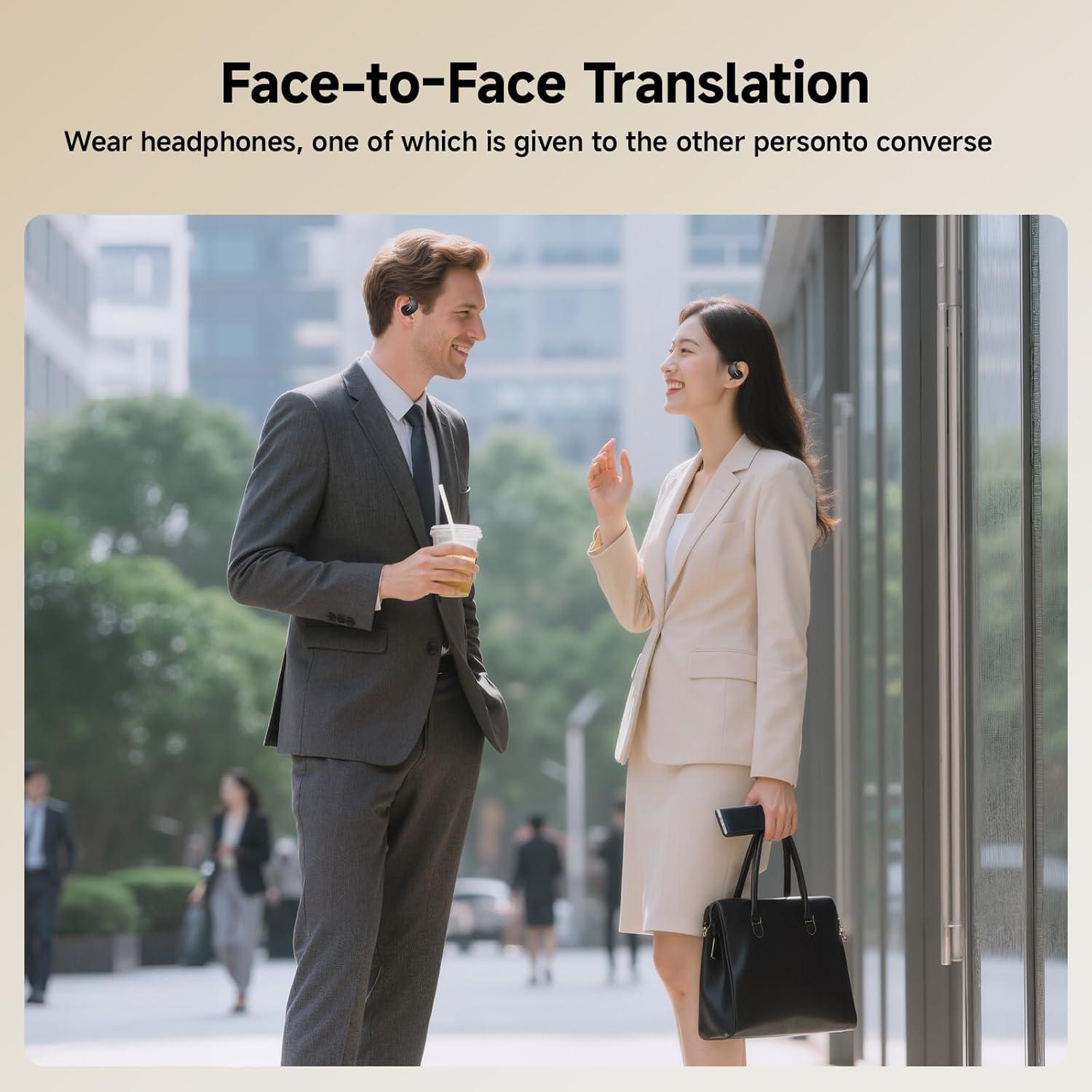 Auriculares de Traducción Inalámbricos MINISO X15 PRO 135 Idiomas