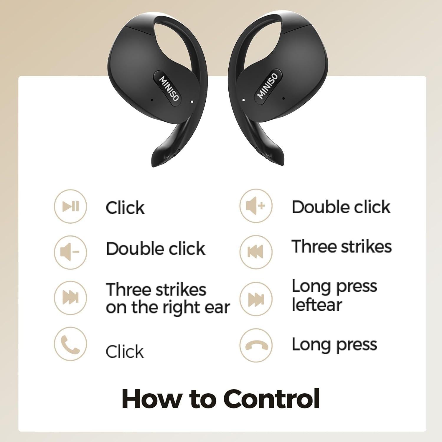 Auriculares de Traducción Inalámbricos MINISO X15 PRO 135 Idiomas