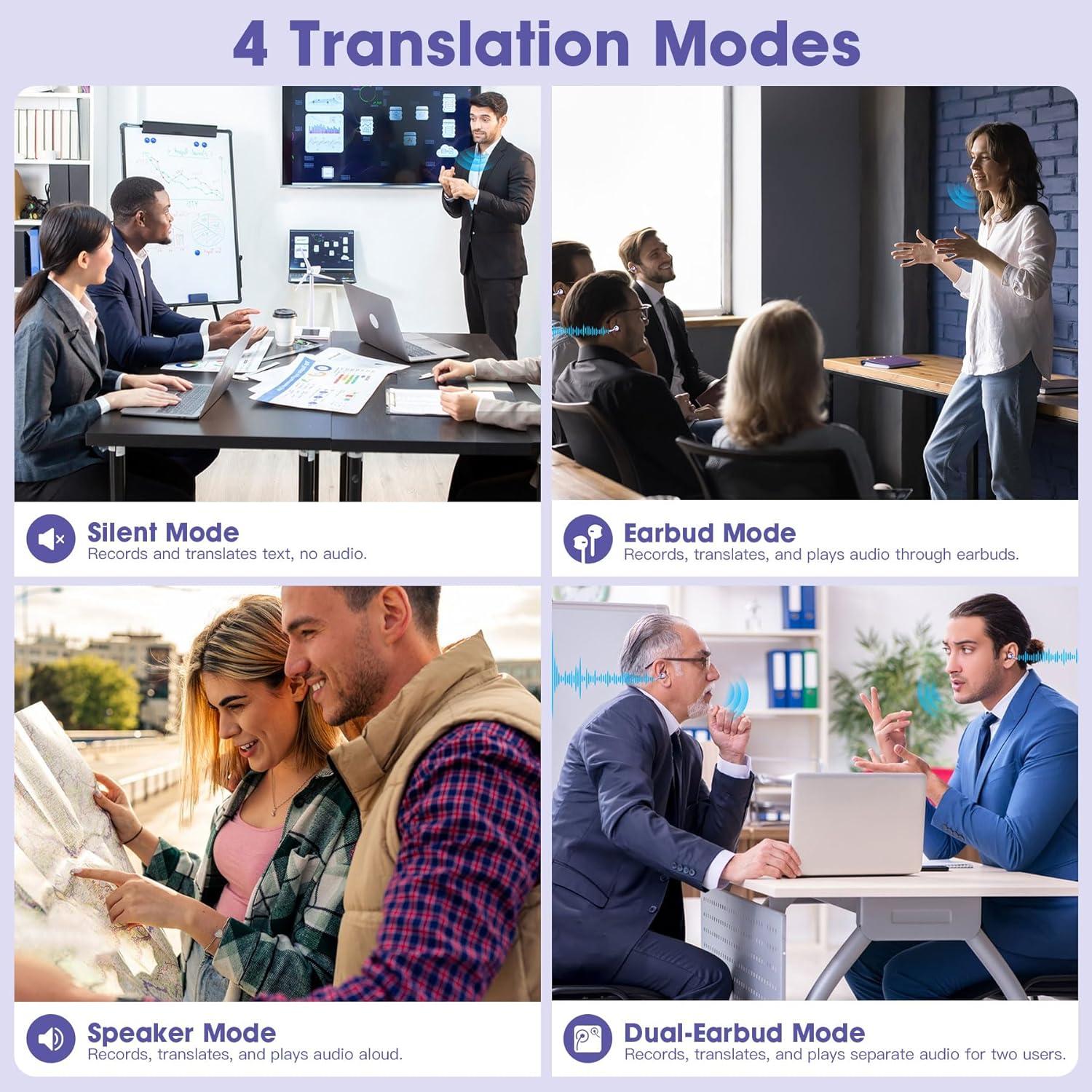 Auriculares Traductores AI M79 Inalámbricos 144 Idiomas