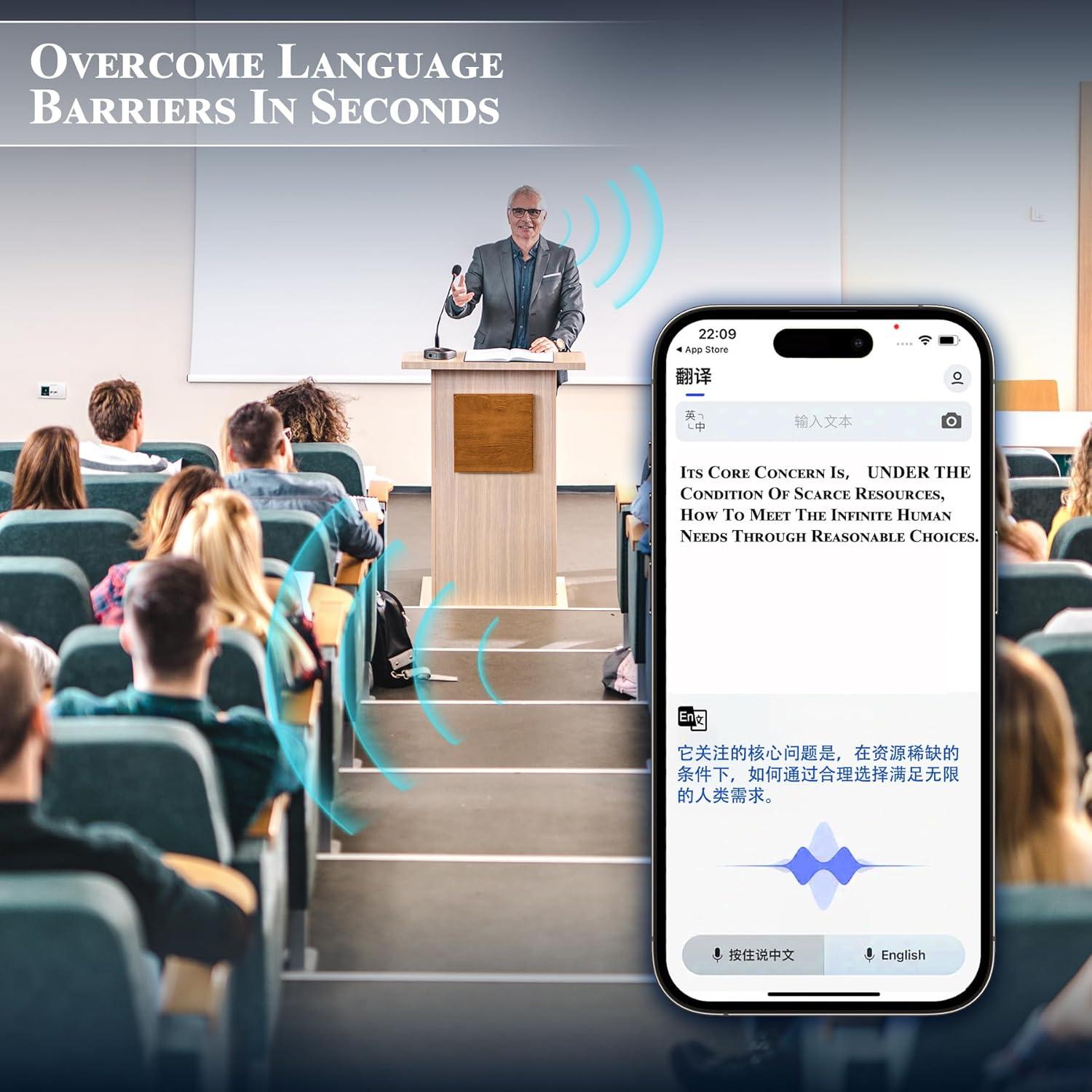 Auriculares Traductores AI OWS Inalámbricos 144 Idiomas Negro