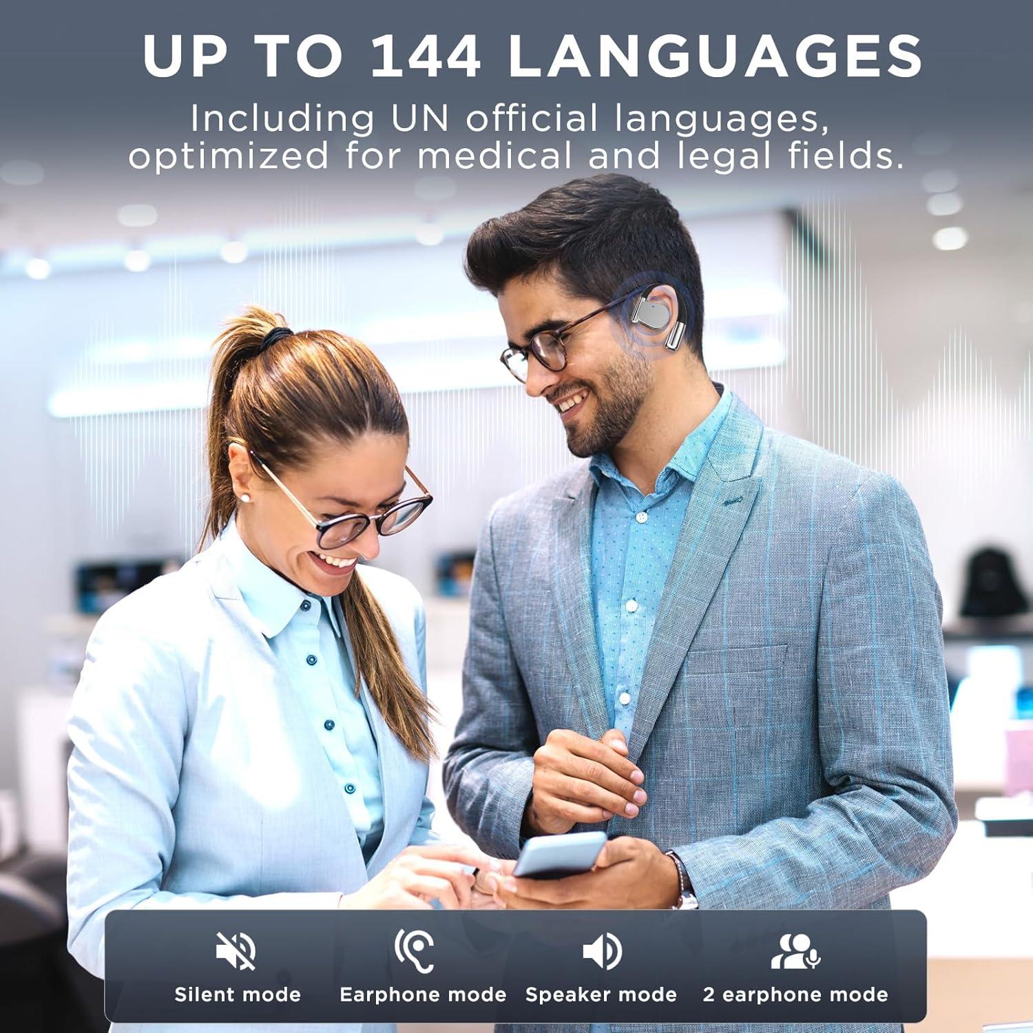 Auriculares Traductores Bluetooth AHBBRY M111 144 Idiomas