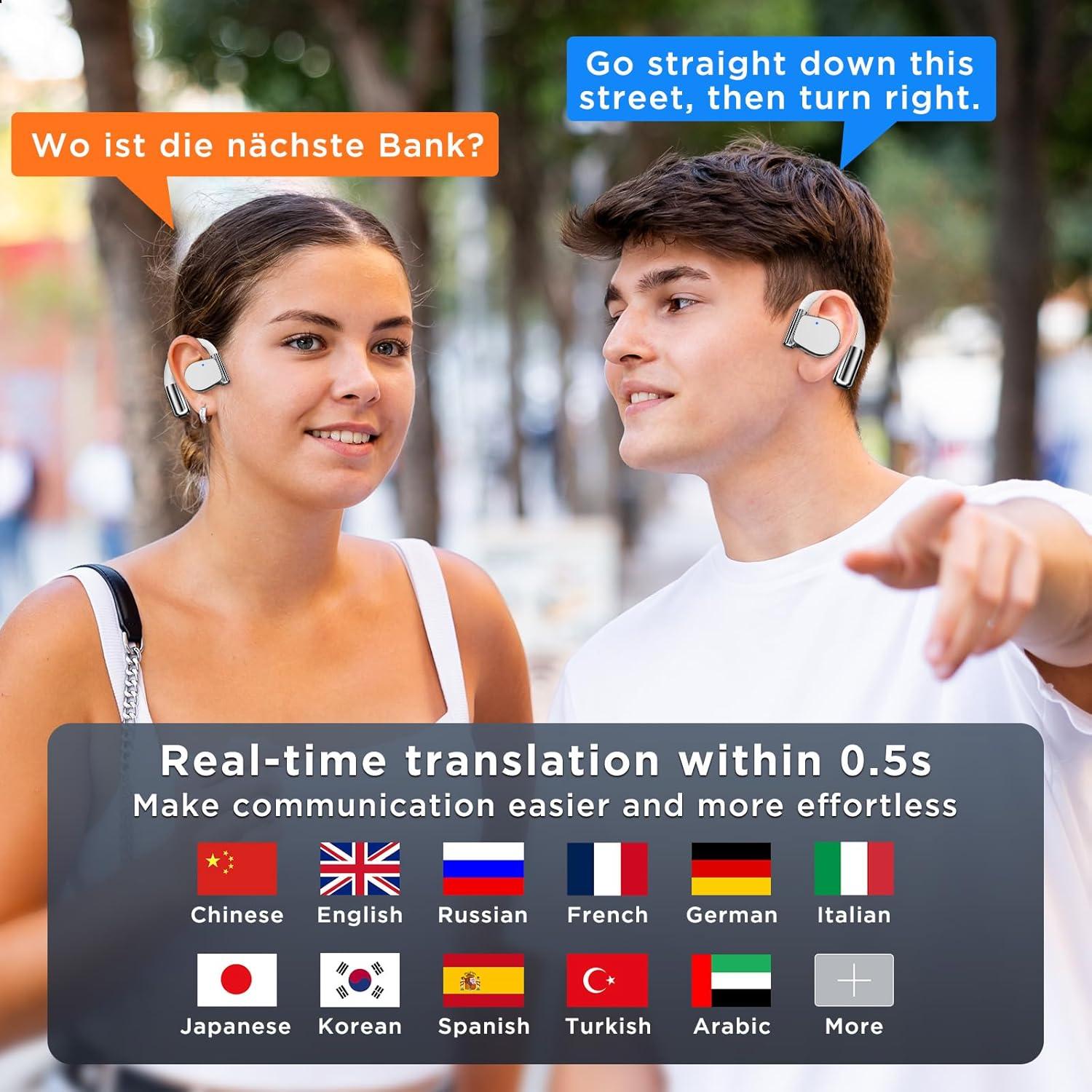 Auriculares Traductores Bluetooth AHBBRY M111 144 Idiomas