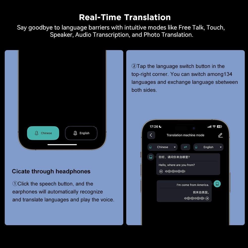 Auriculares Inalámbricos BUGANI Oído Abierto Bluetooth 5.4 IPX5