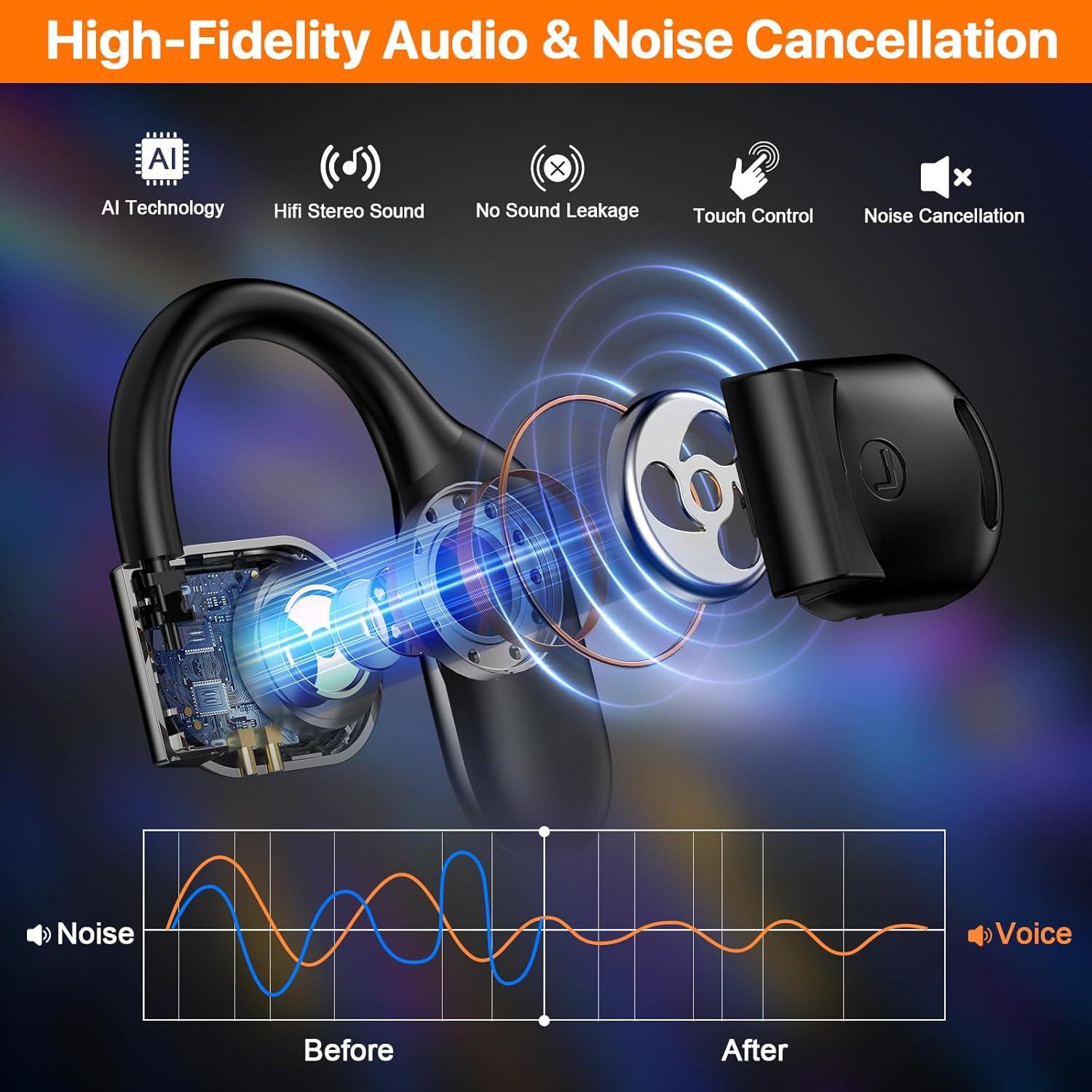 AI Translation Earbuds Real Time for iPhone and Android, 144 Language Translator Earbuds 3-in-1 Translating Headphones Audifonos Traductores Translator Device for Travel Business Learning