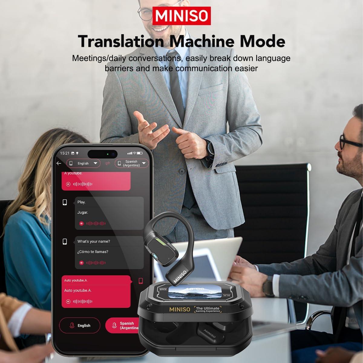Auriculares Traductores MINISO M98 AI 135 Idiomas Bluetooth