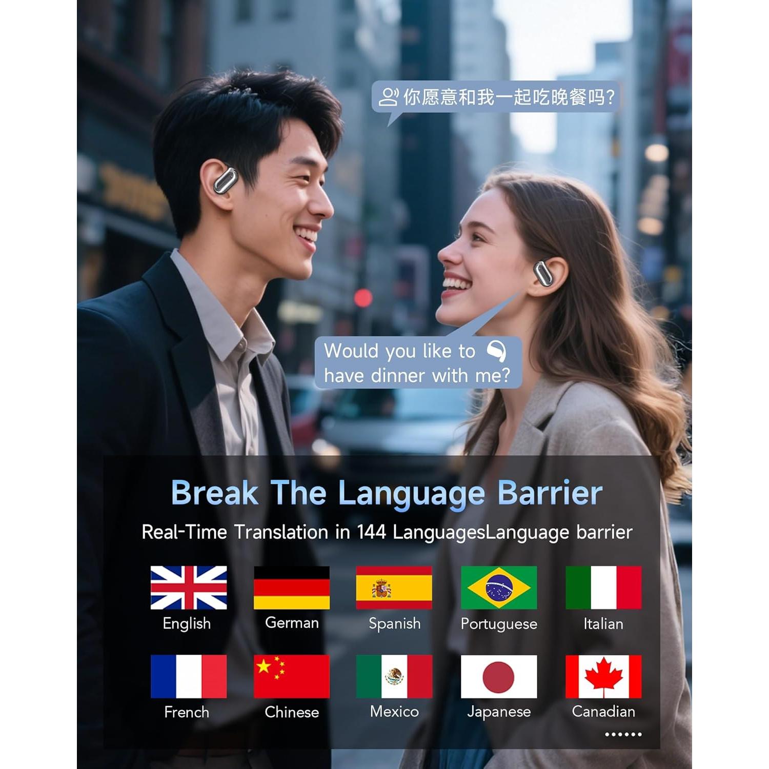 Auriculares Traductores AI Q16S MAIJOFO Bluetooth 5.4