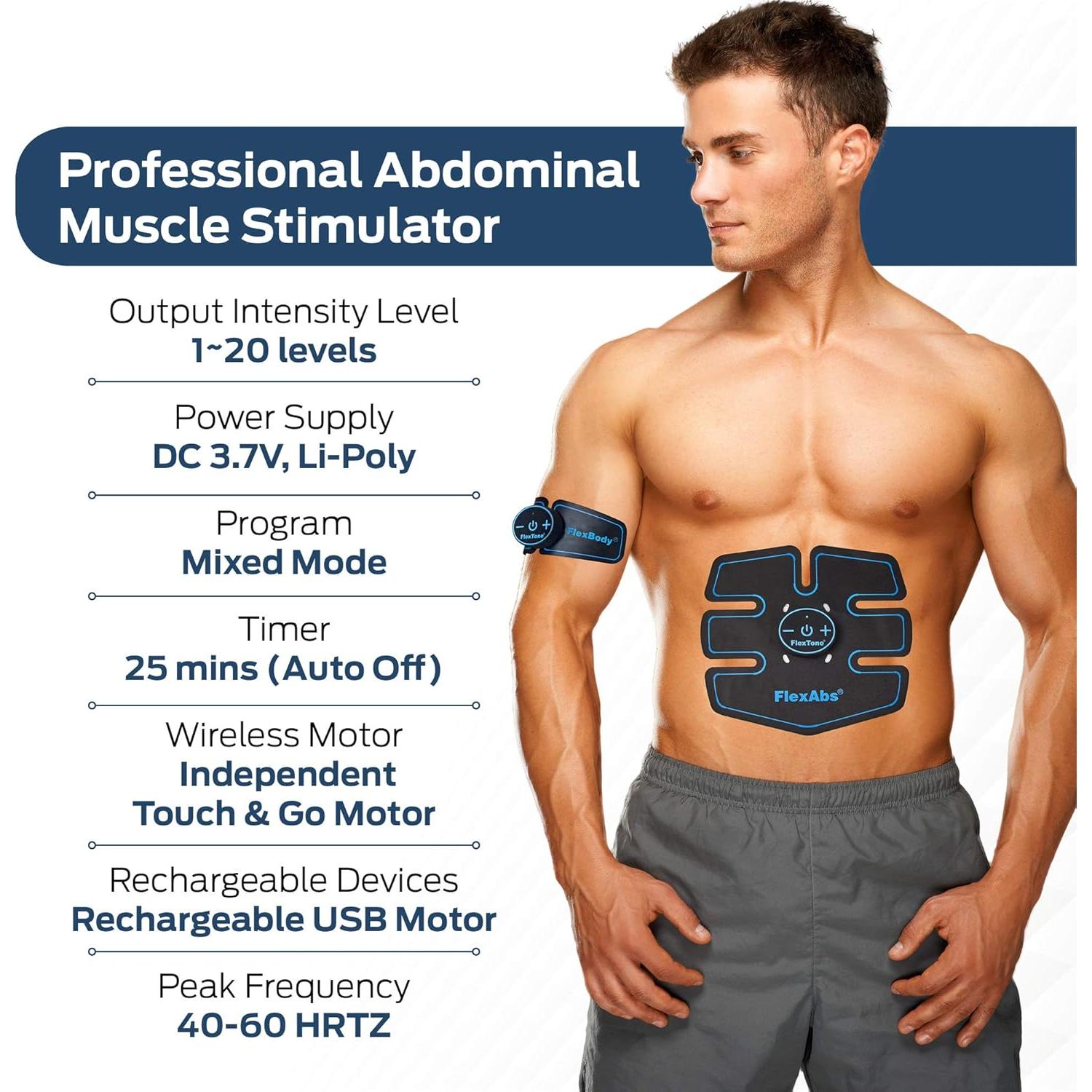 Toner Muscular Inalámbrico FlexTone EMS - Estimulador Abdominal