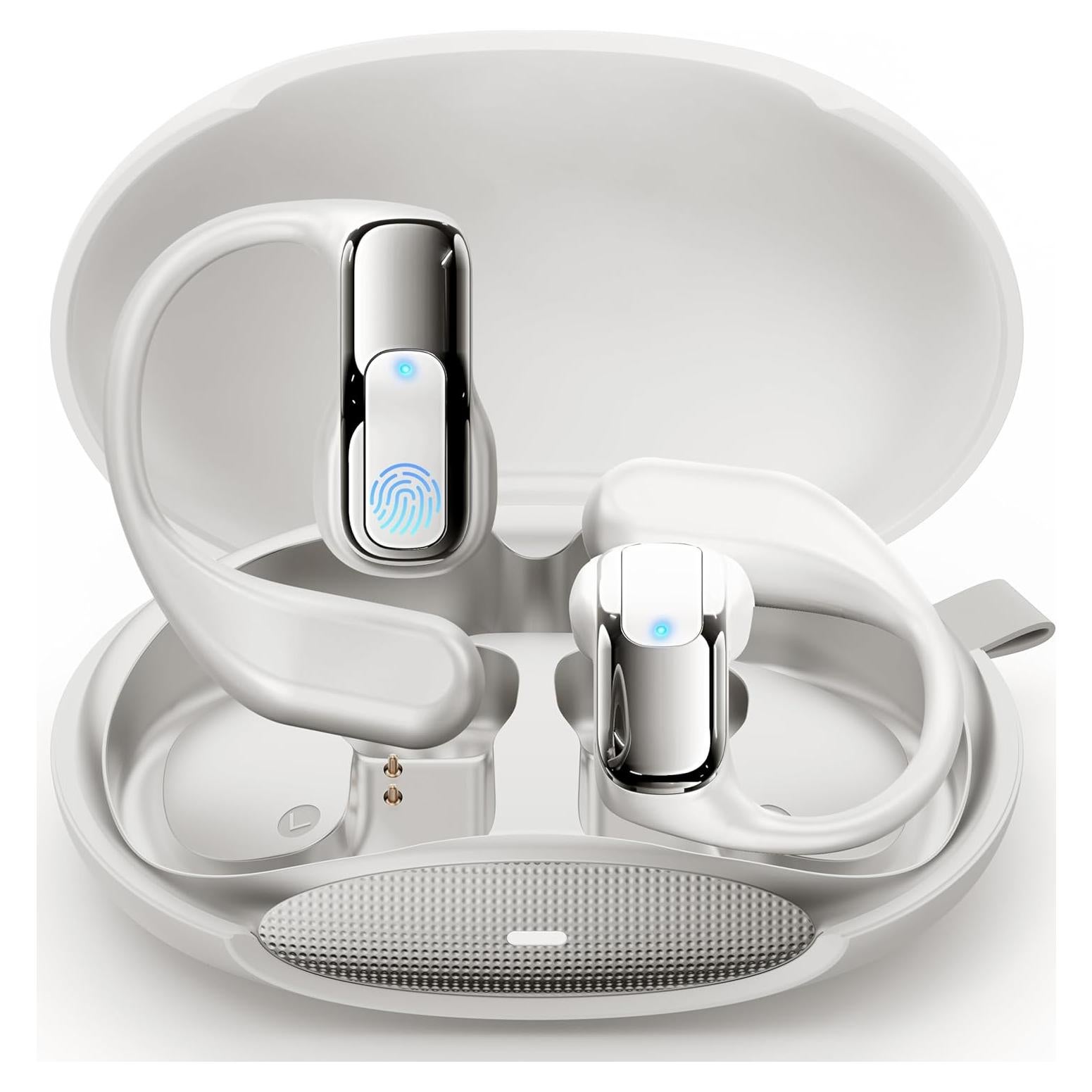 Auriculares Traductores AI OWS 144 Idiomas Tiempo Real Blanco