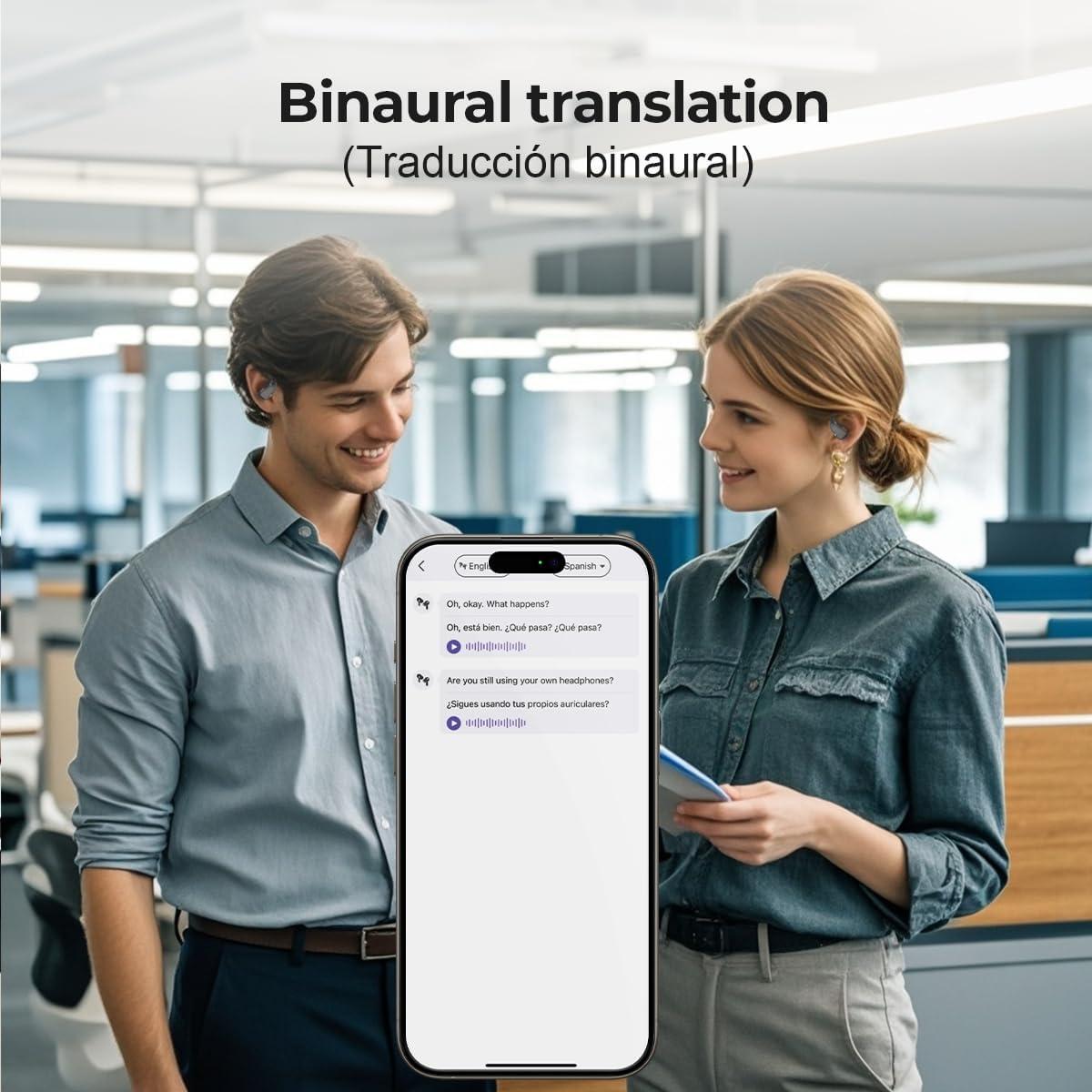 Auriculares de Traducción MINISO M98 Bluetooth 5.4 Negro