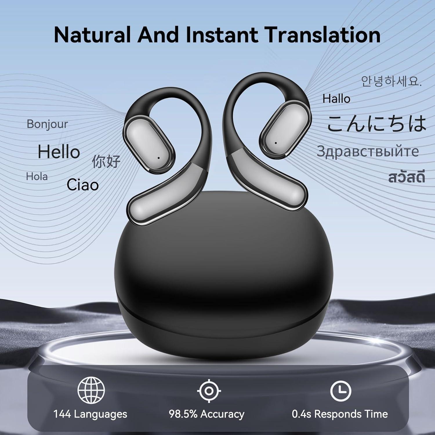 Auriculares Traductores AI Bluetooth Poodeela 144 Idiomas