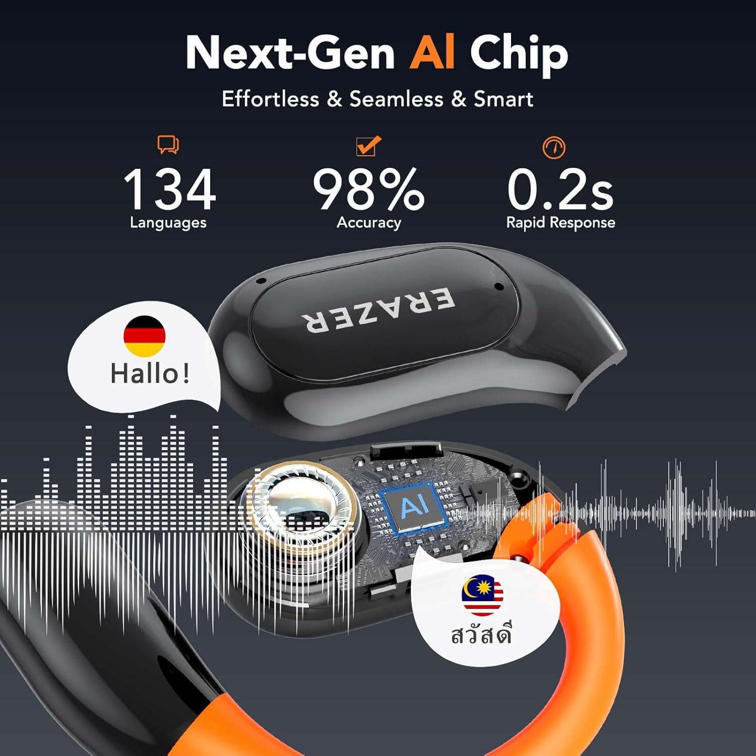 Auriculares Traductores AI Relxhome XP15 con Pantalla Táctil