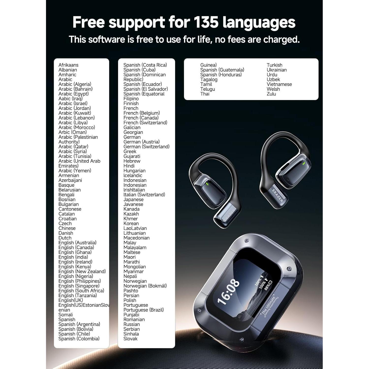 Auriculares Traductores Relxhome XT82 Pro 135 Idiomas Bluetooth