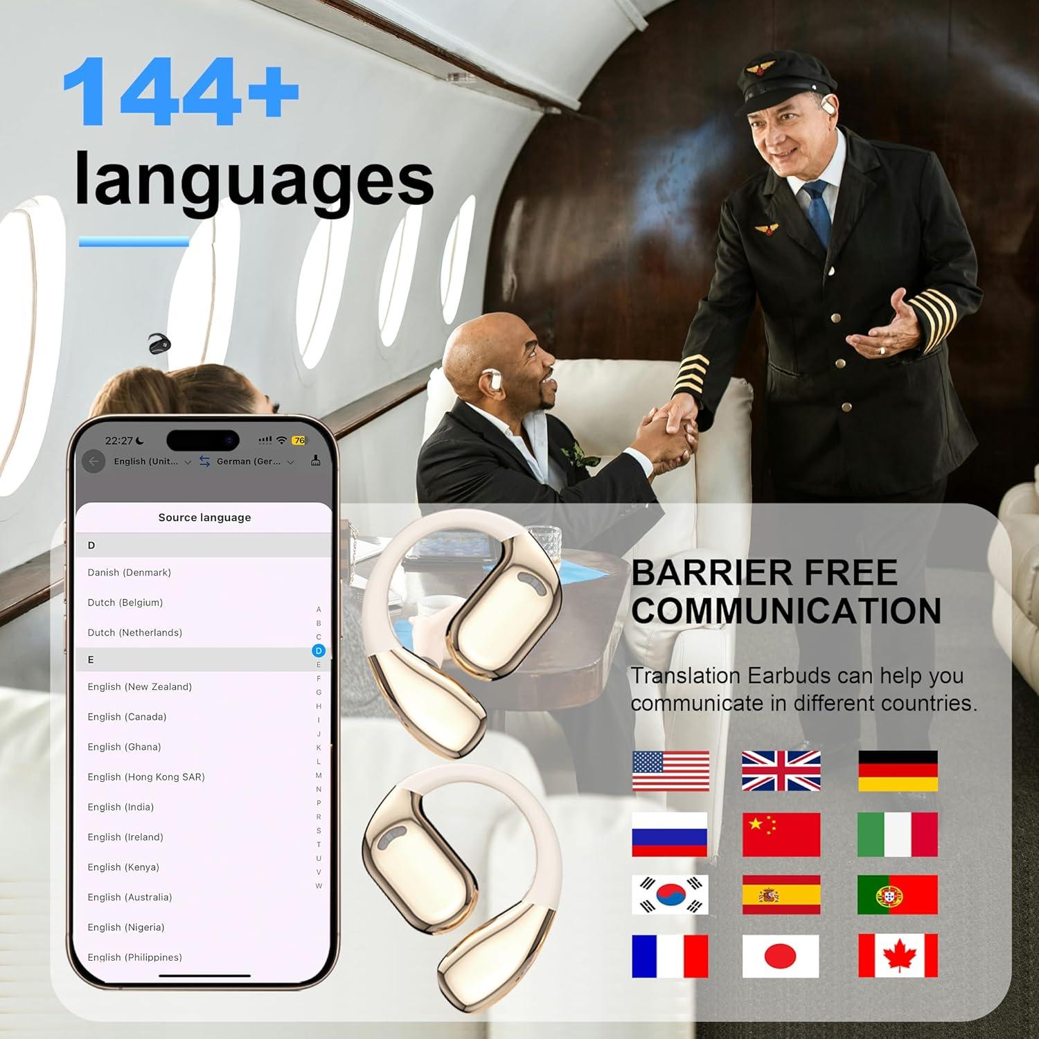 Auriculares Traductores Bluetooth HOvicative 135 Idiomas