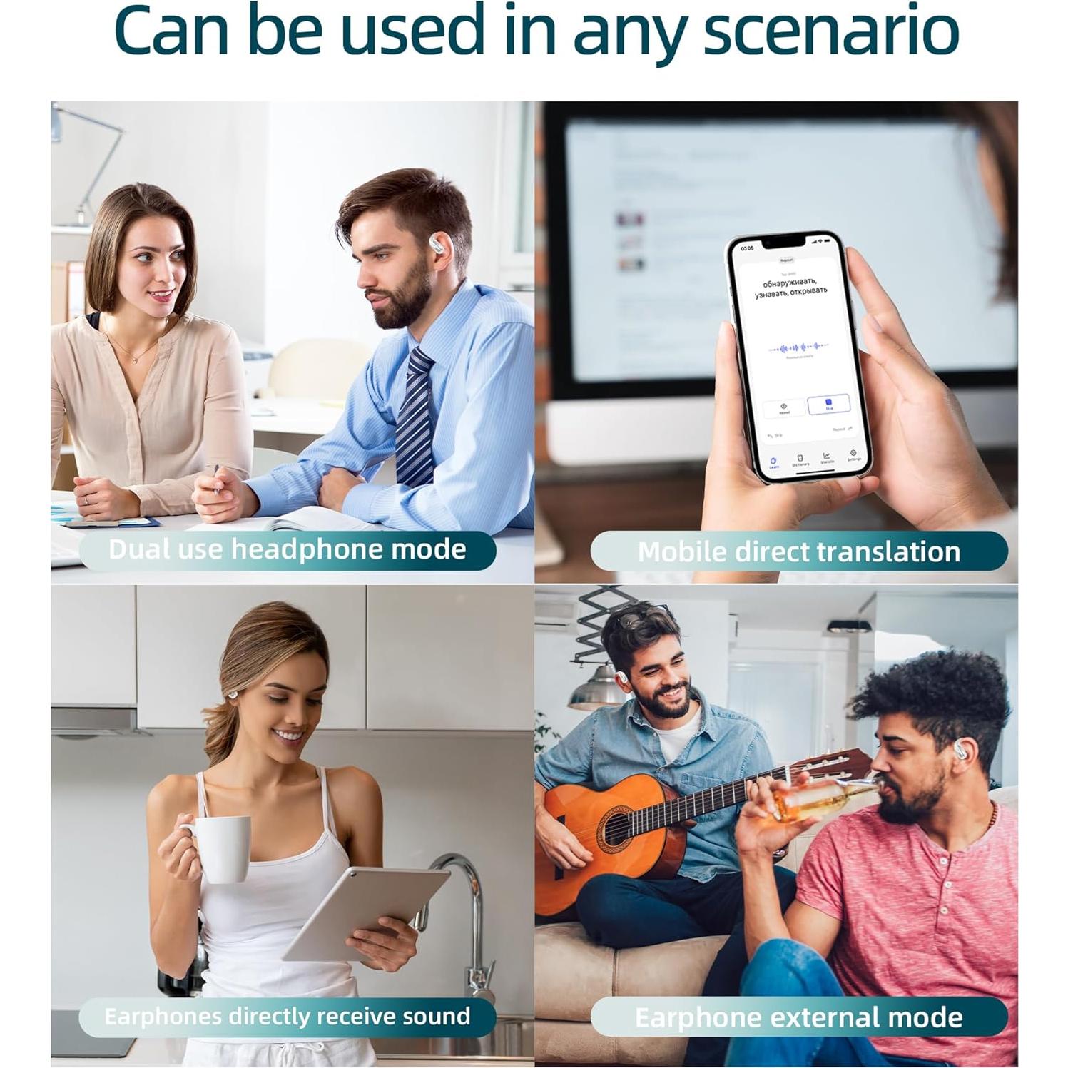 Auriculares de Traducción Viline AI, Sonido HD, 8h Batería