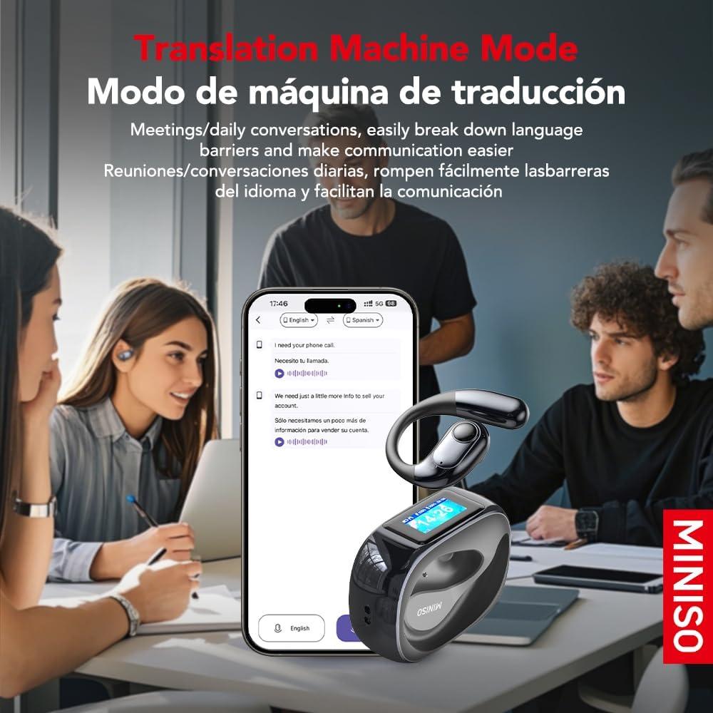 Auriculares Inalámbricos MINISO MS193 con Traducción AI 135 Idiomas