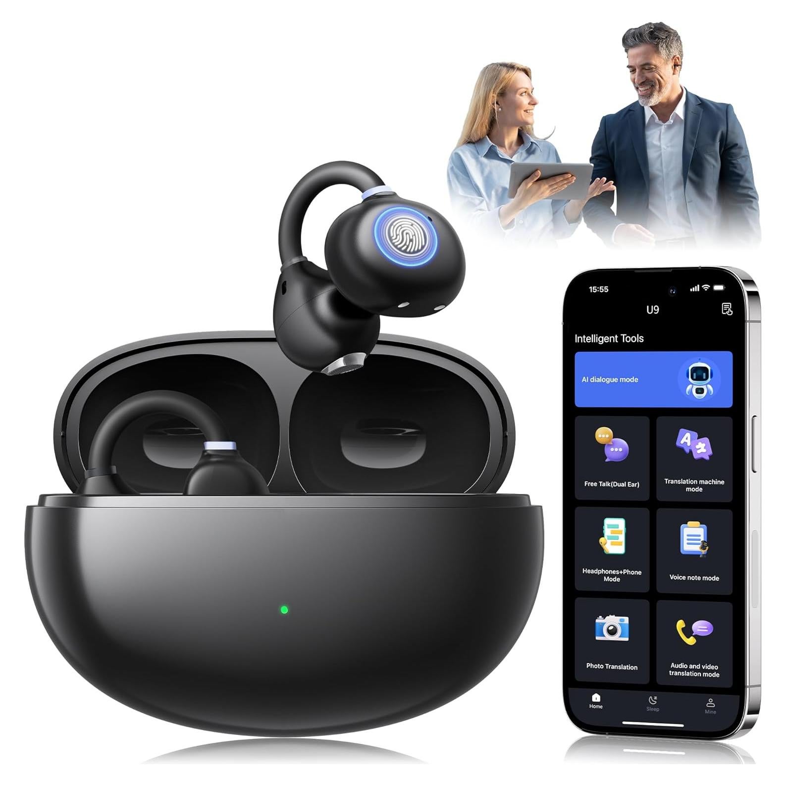 Auriculares Traductores Inalámbricos AMINY U9 Bluetooth 5.4